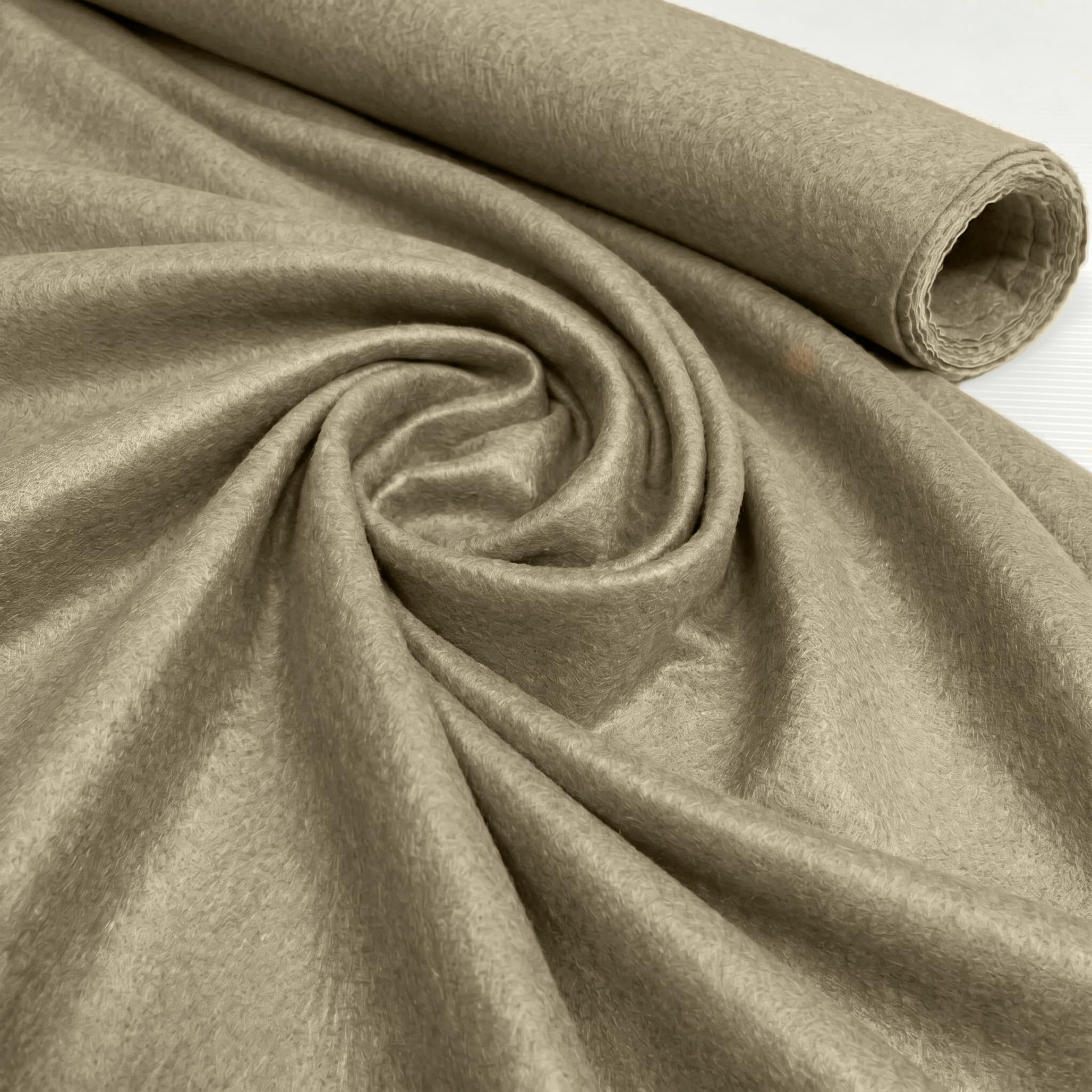 Beige Plain Felt Arts and Craft Fabric Material for Sewing Embroidery Decorations 88cm Wide 1 Meter Pre Cut (Beige, 1 Meter Pack)