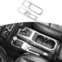 Vista 14 de RT-TCZ Cubierta de palanca de cambios para Jeep JL, color rojo, panel de ajuste de perilla de palanca de cambios 4WD para Jeep Wrangler JL JLU