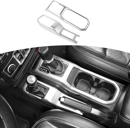 Miniatura 14 de RT-TCZ Cubierta de palanca de cambios para Jeep JL, color rojo, panel de ajuste de perilla de palanca de cambios 4WD para Jeep Wrangler JL JLU