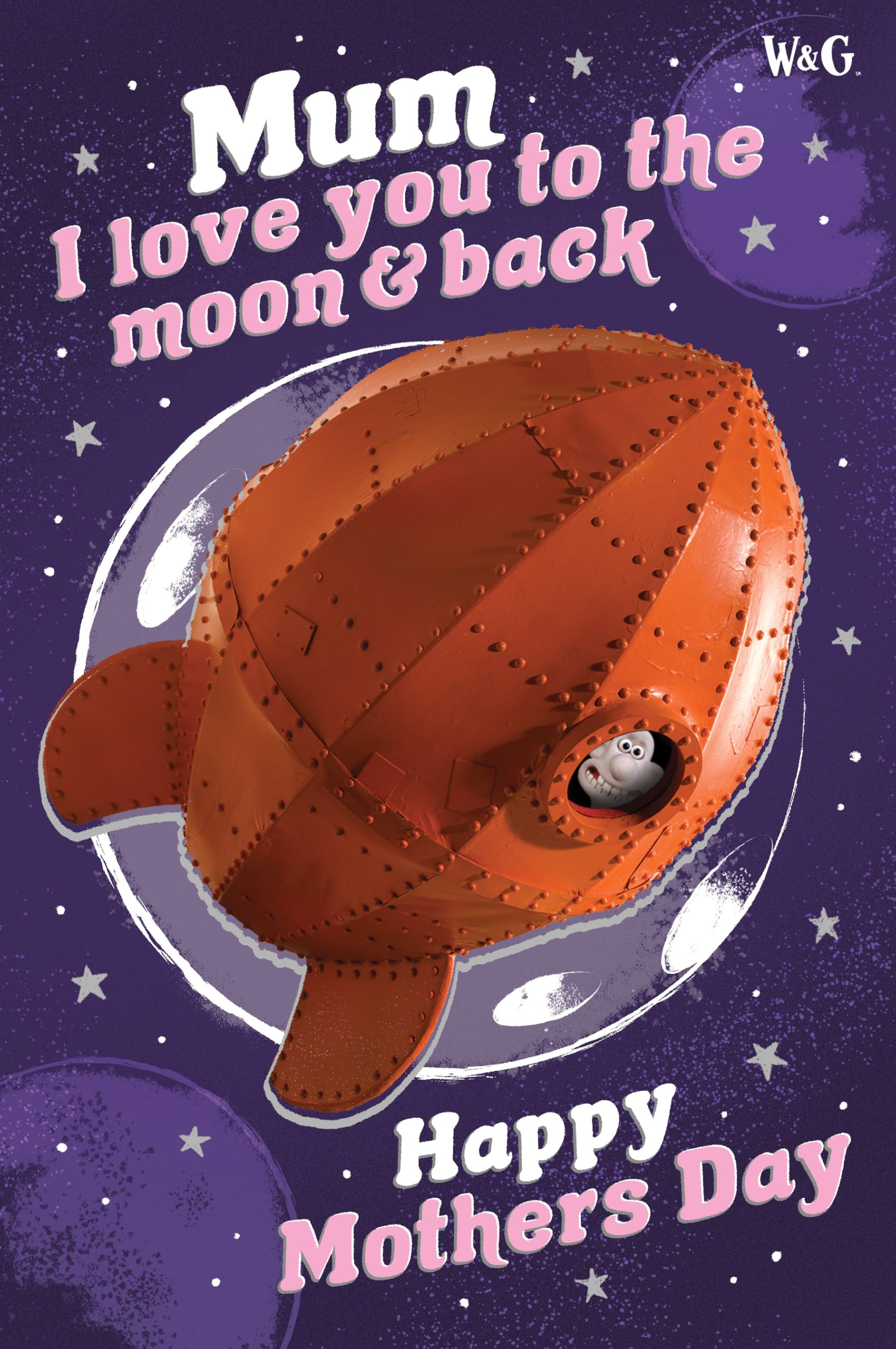 WALLACE & GROMIT Mother's Day Card Mum Love you to the Moon and Back Mothers Day Card