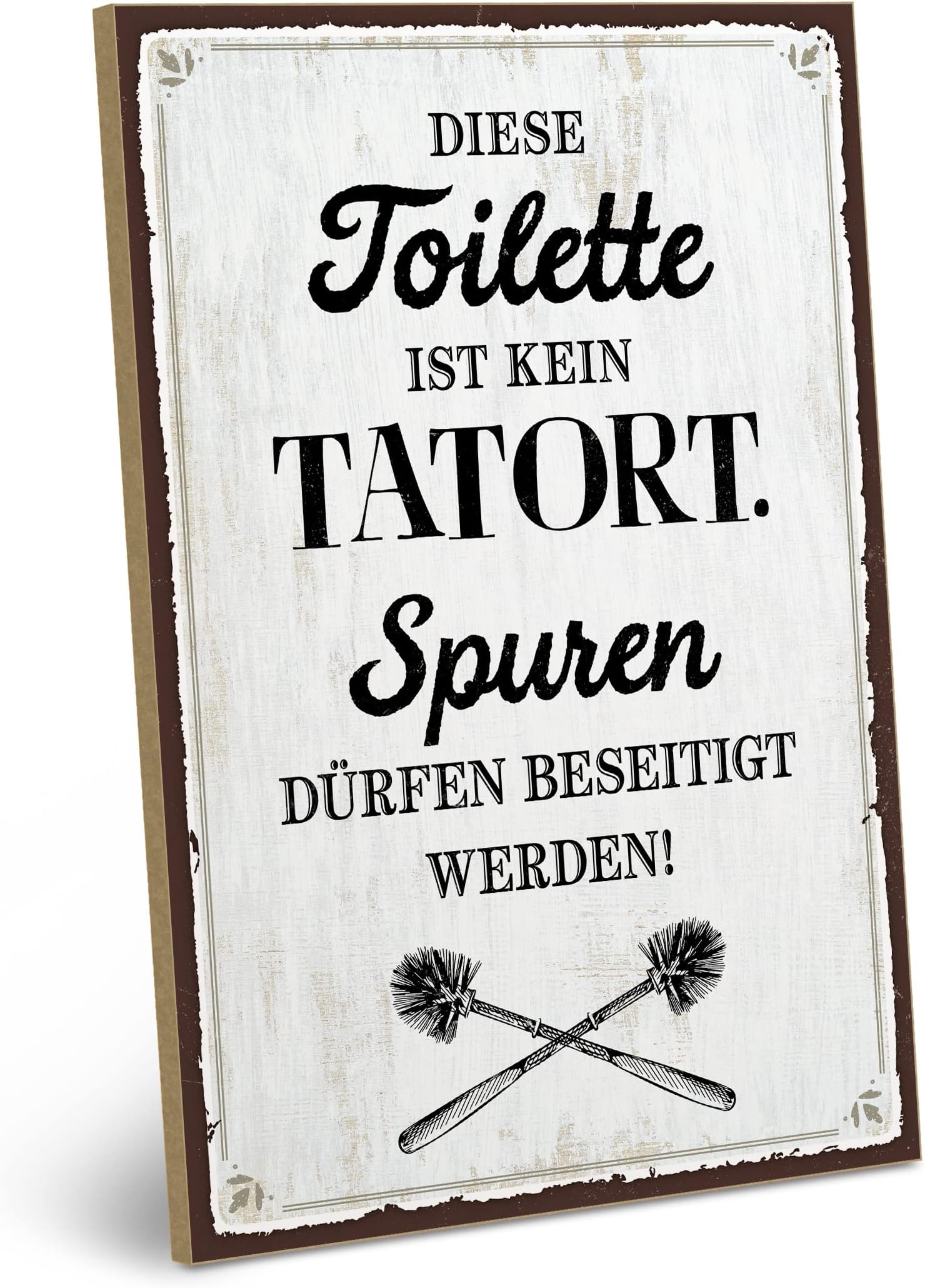 TypeStoff Holzschild 'GETRÄNKERÜCKGABE' - Vintage Toiletten Schild | 10mm MDF Made In Germany