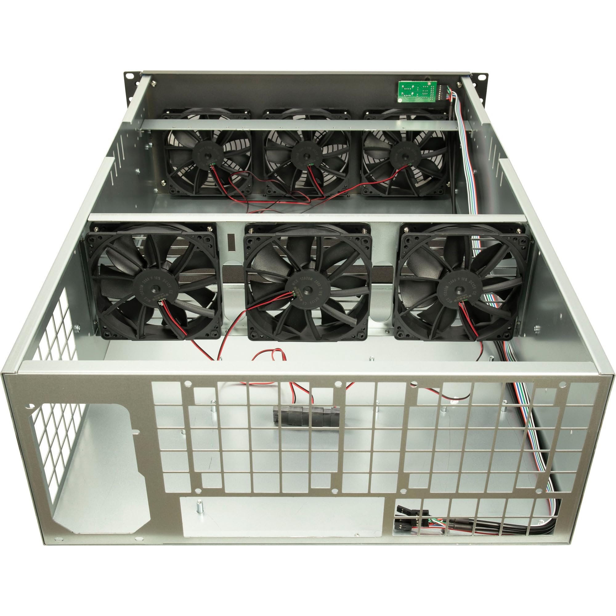 InteR-Tech 88887236 Computer Case Supporto Nero, Grigio (inteR-Tech 4w2 Mining Rack - RacK-Mont)