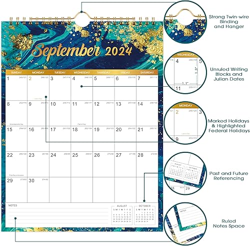 Miniatura 4 de Calendario 2024-2025  Calendario de pared, marzo 2024  agosto 2025, calendario mensual de 18 meses 2024-2025, calendario de pared 2024 con