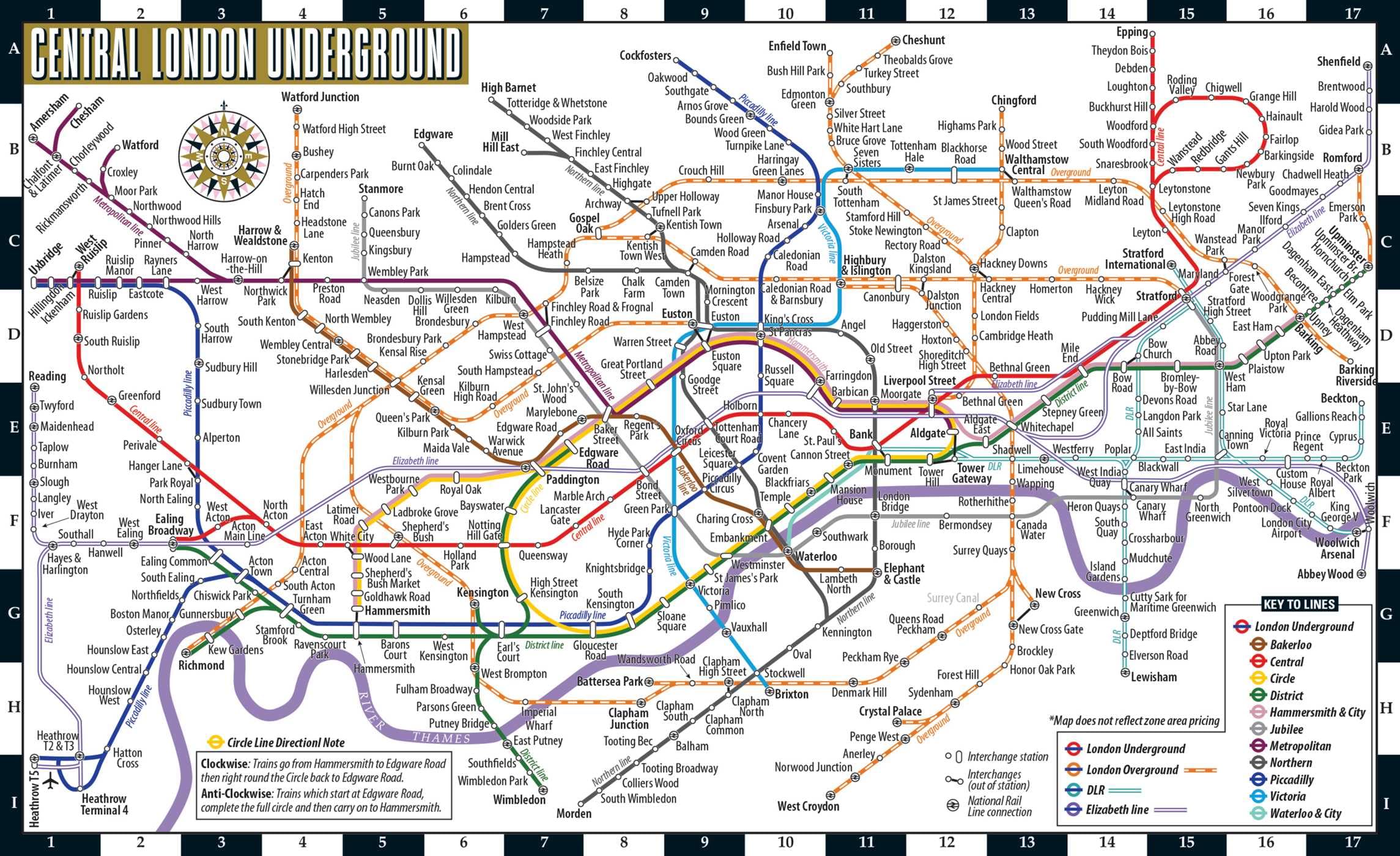 Streetwise London Underground Map - Laminated Map of the London Underground, England: City Plan (Michelin Maps)