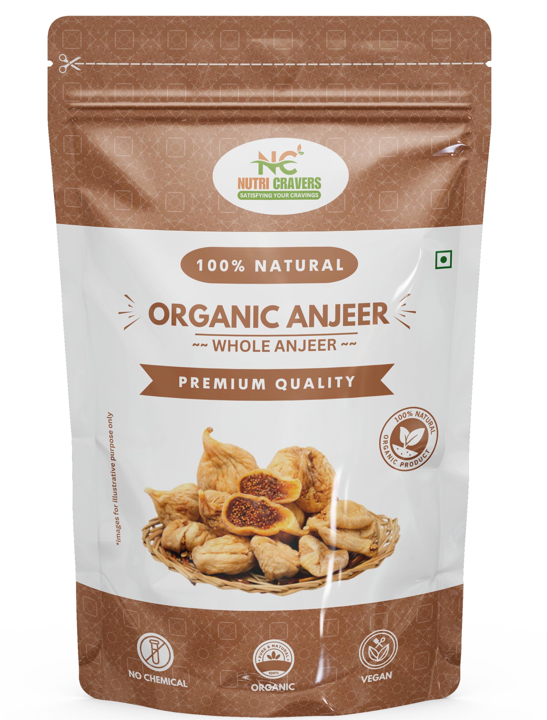 Nutri Cravers Raw Organic Anjeer of 400Gm | Dried Figs | Natural Sweetness | Healthy Snack | No Added Sugar | Air tight Packaging (400gm x 1 Pack) (B0D7PWF5P4) Amazon Price History, Amazon Price Tracker