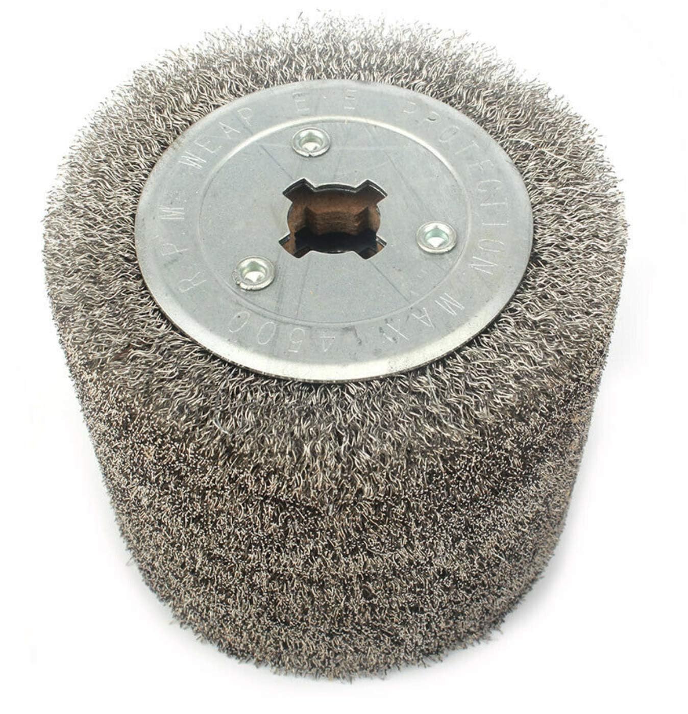 SIGNI 120 mm Edelstahl-Drahtbürstenrad für Metalloberflächen, Polieren, Schleifen, Entfernen von Rost (0,15 Draht)