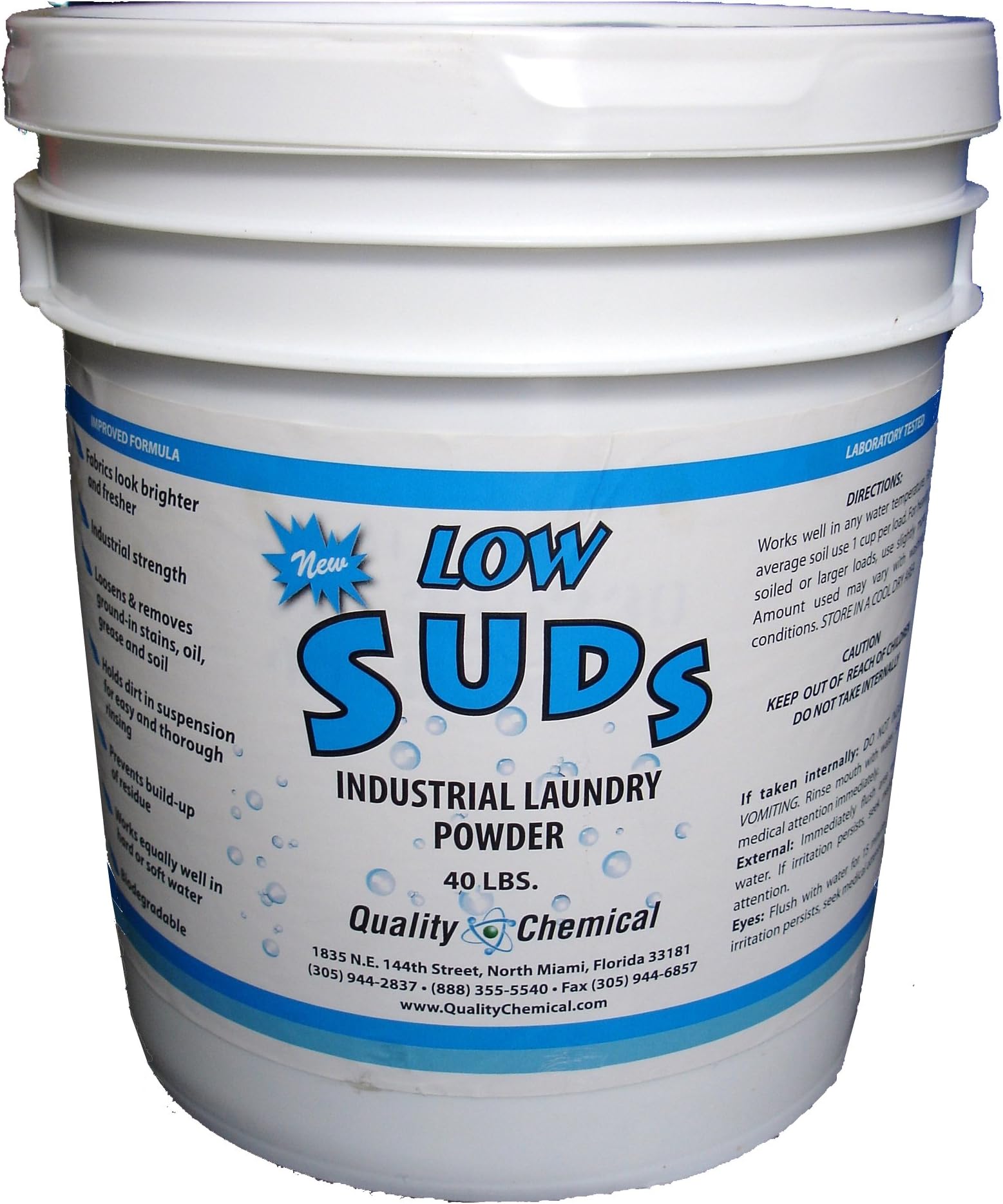 Amazon.com: Low Suds Industrial Powdered Laundry Detergent 40lbs ...