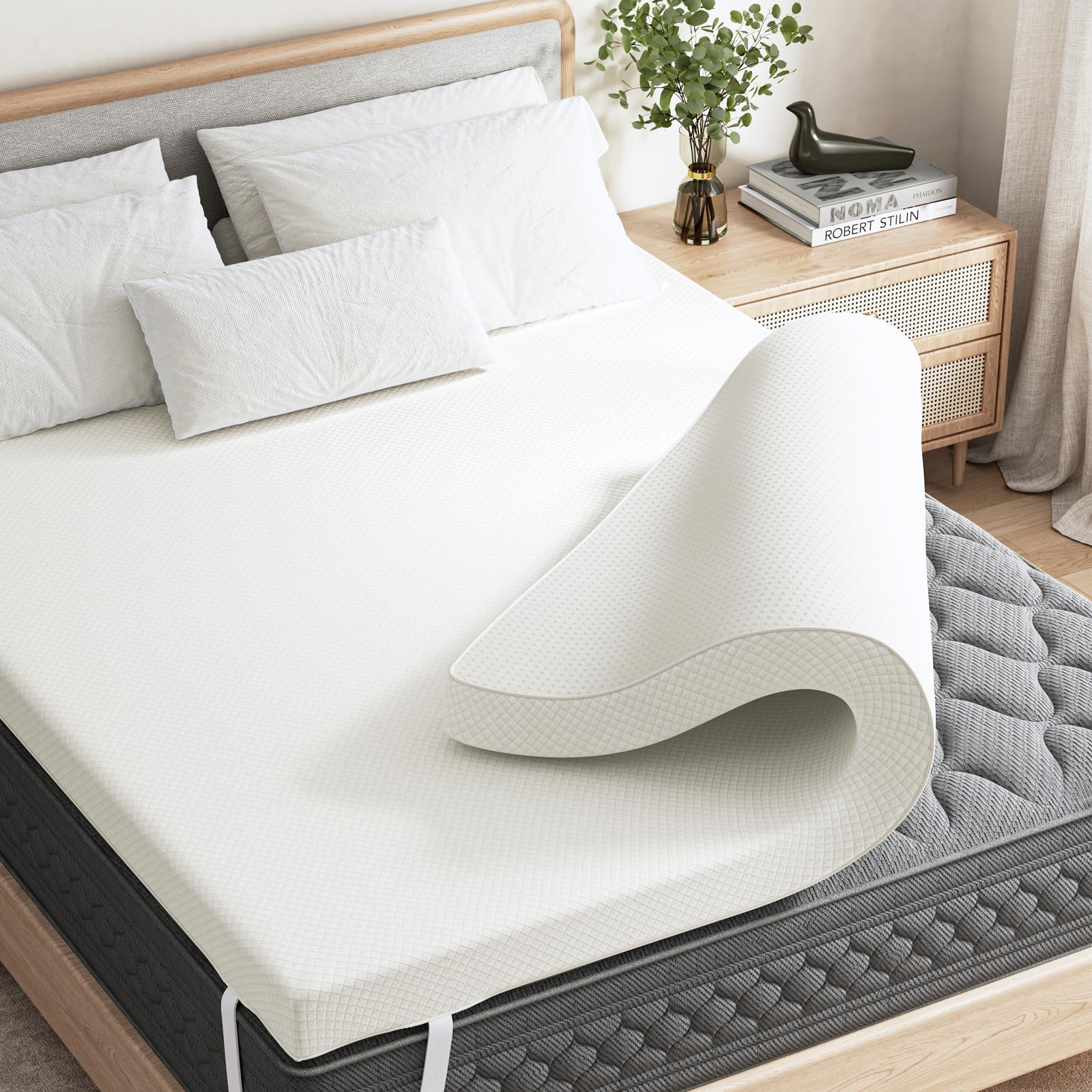 Photo 1 of NEWBULIG 3 Inch Non-Slip Gel Memory Foam Mattress Topper, Twin Size