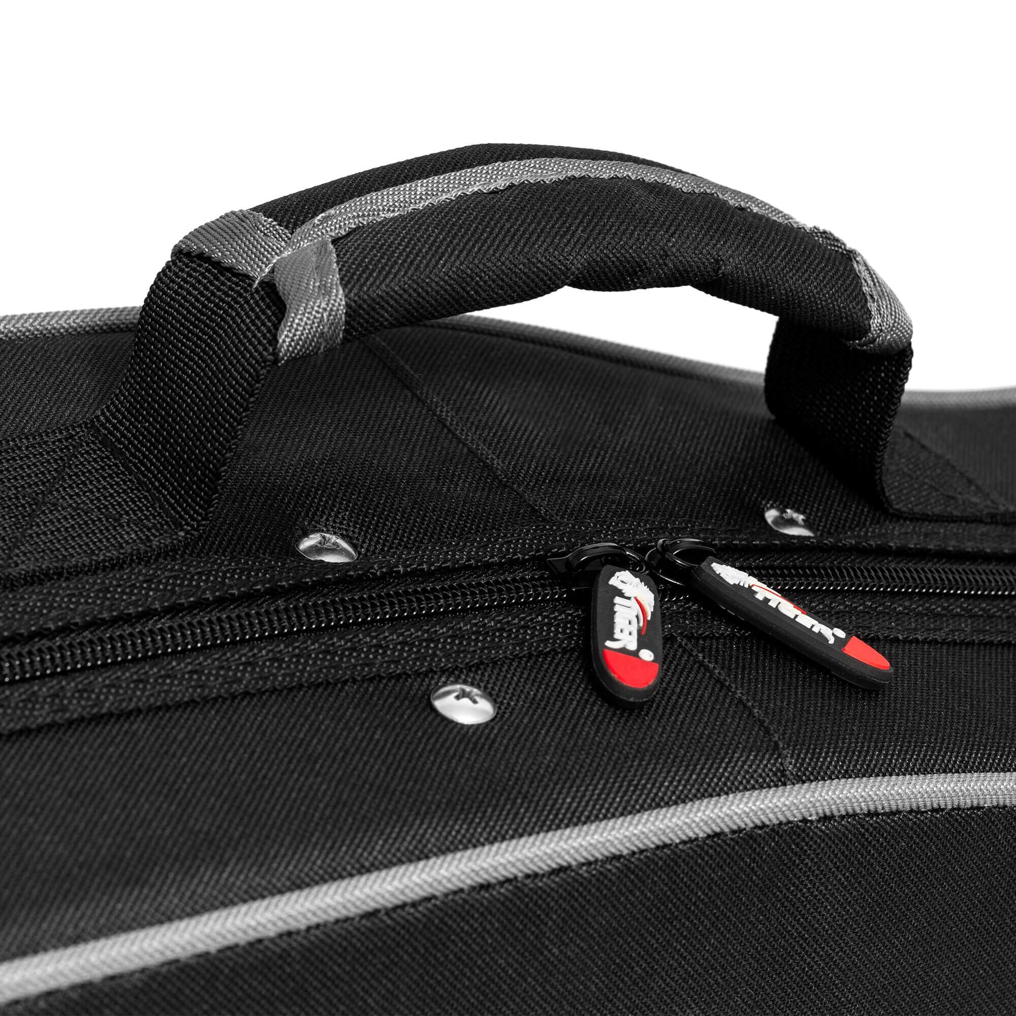 Tiger Custodia rigida in schiuma per chitarra acustica, 104 cm, con spallacci regolabili, maniglia per il trasporto, esterno Oxford 600D resistente alle intemperie e imbottitura interna spessa 20 mm