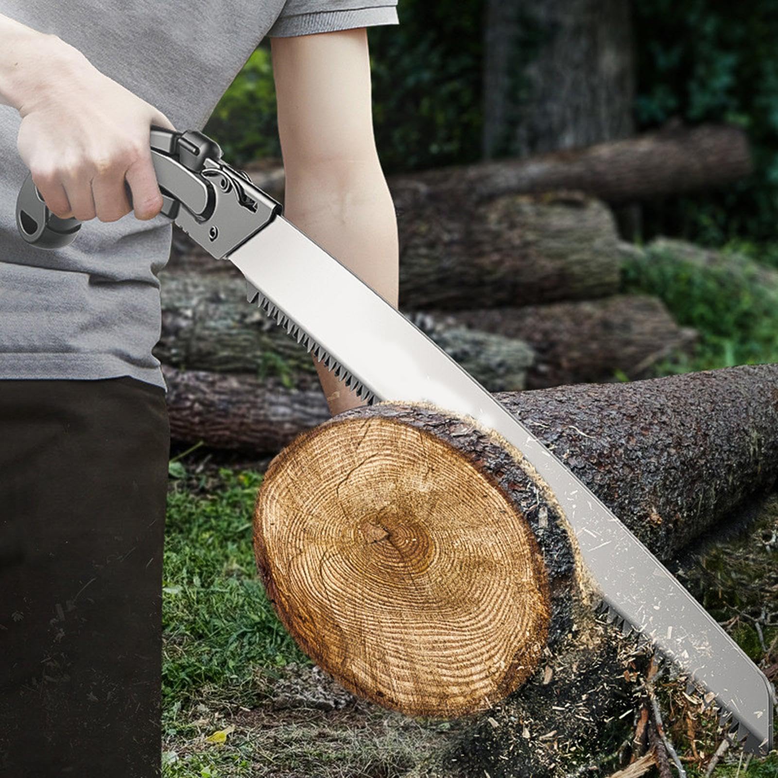 Sierra de mano para cortar árboles Sierra de mano robusta multiusos para | Herramienta de corte para madera Herramientas de carpintería para poda y tala, cortador de árboles versátil y