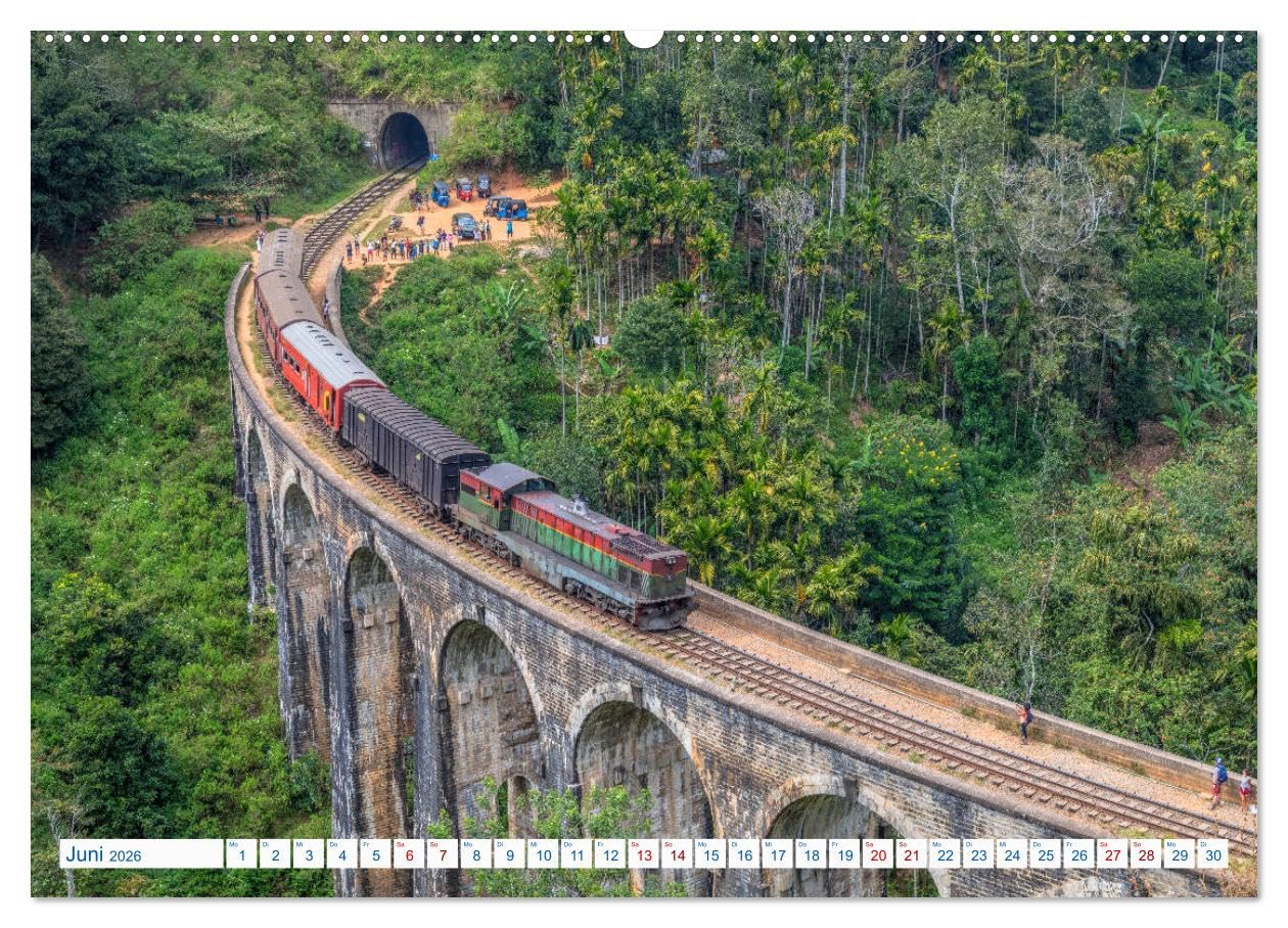 Sri Lanka, tropisches Inselparadies (hochwertiger Premium Wandkalender 2026 DIN A2 quer), Kunstdruck in Hochglanz: Endlose Strände mit Kokospalmen, ... durch seine Vielfalt. (CALVENDO Orte)