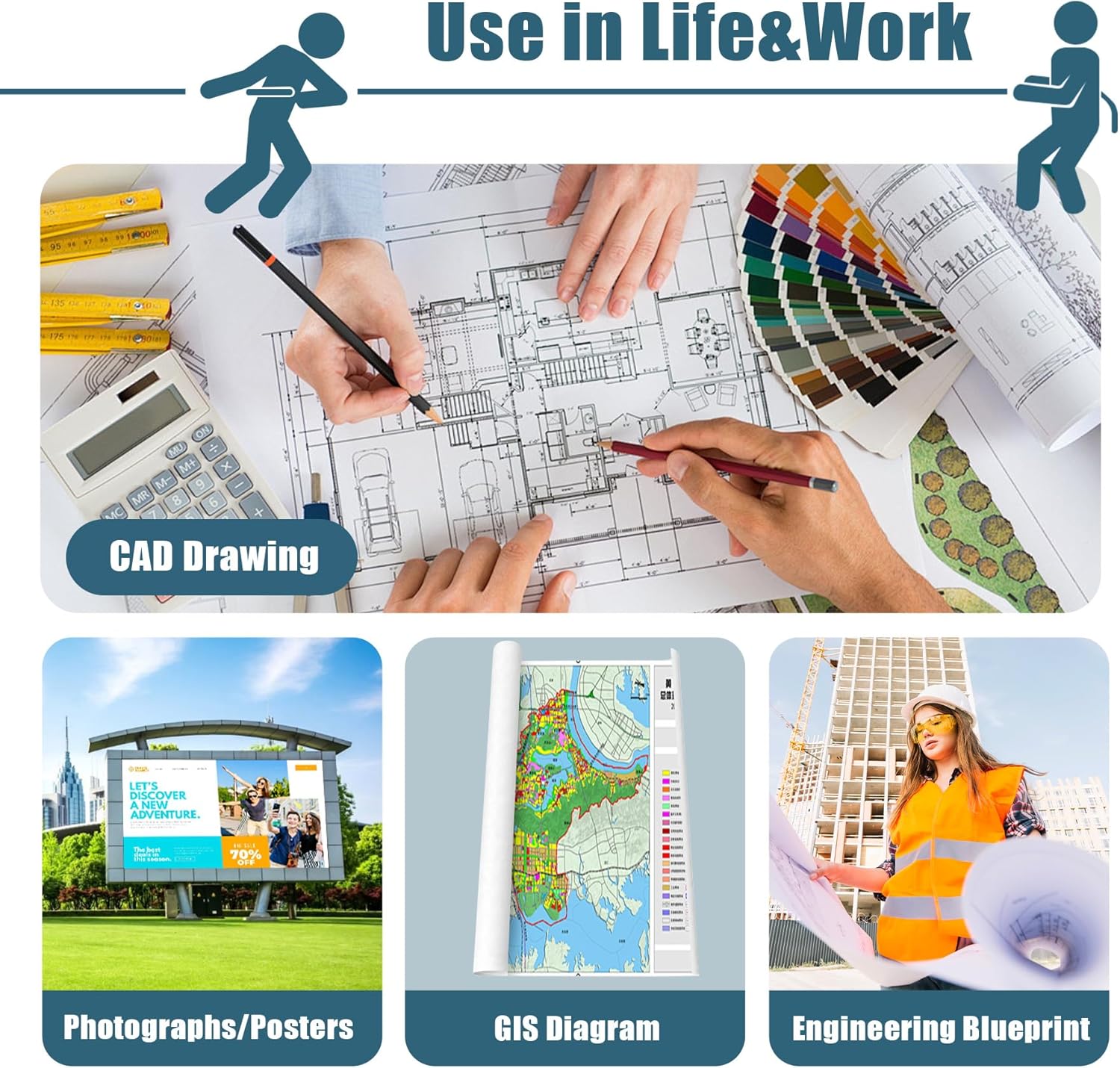 PFI-207 Ink Cartridges Replacement for Canon PFI-207MBK PFI-207BK PFI-207C PFI-207M PFI-207Y Ink Cartridges Compatible for Canon iPF680 iPF685 iPF780 iPF785 Printers ( PFI207 Ink MBK, BK, C, M, Y)