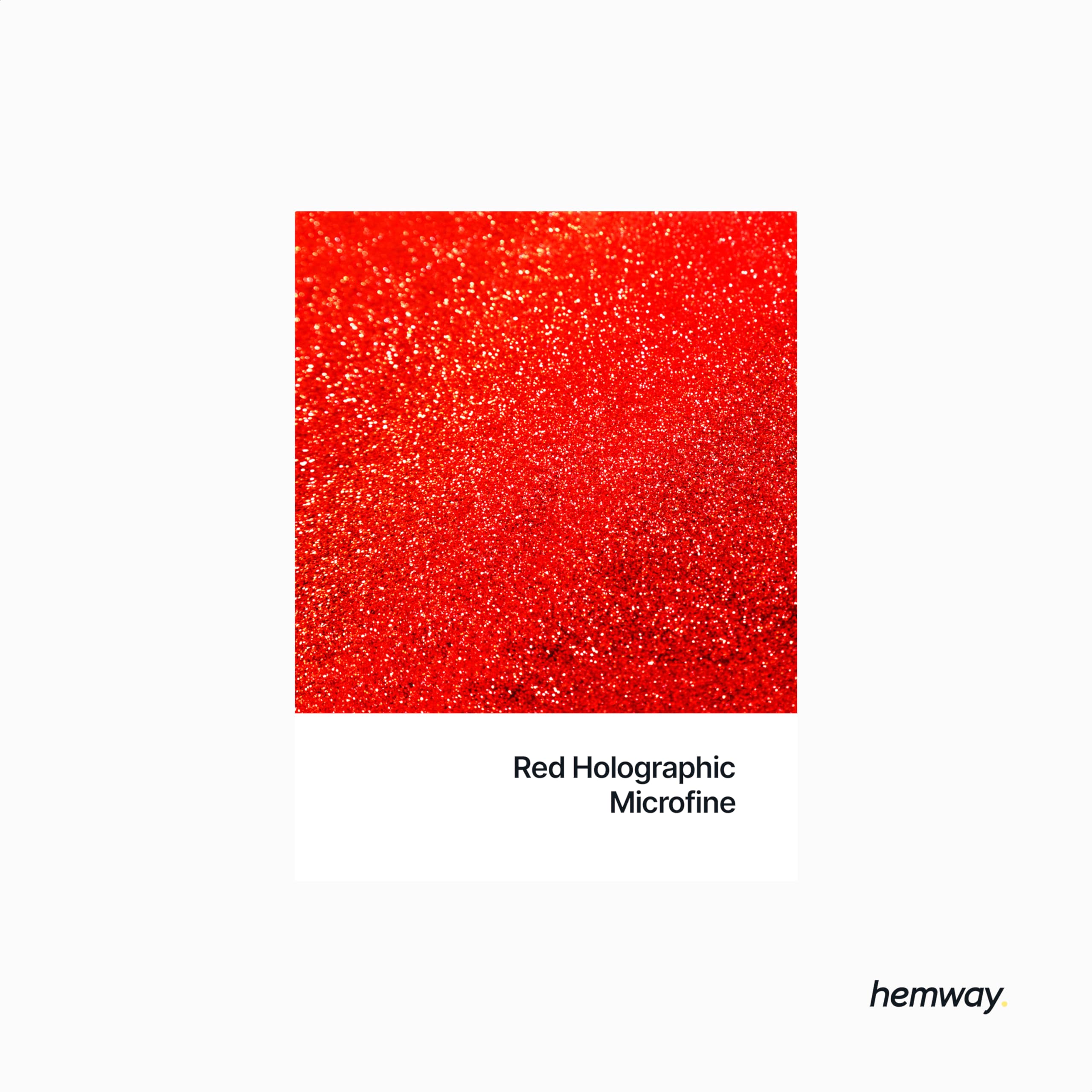 Hemway Ultra Sparkle Glitter Red Holographic 100g Microfine - Image 2