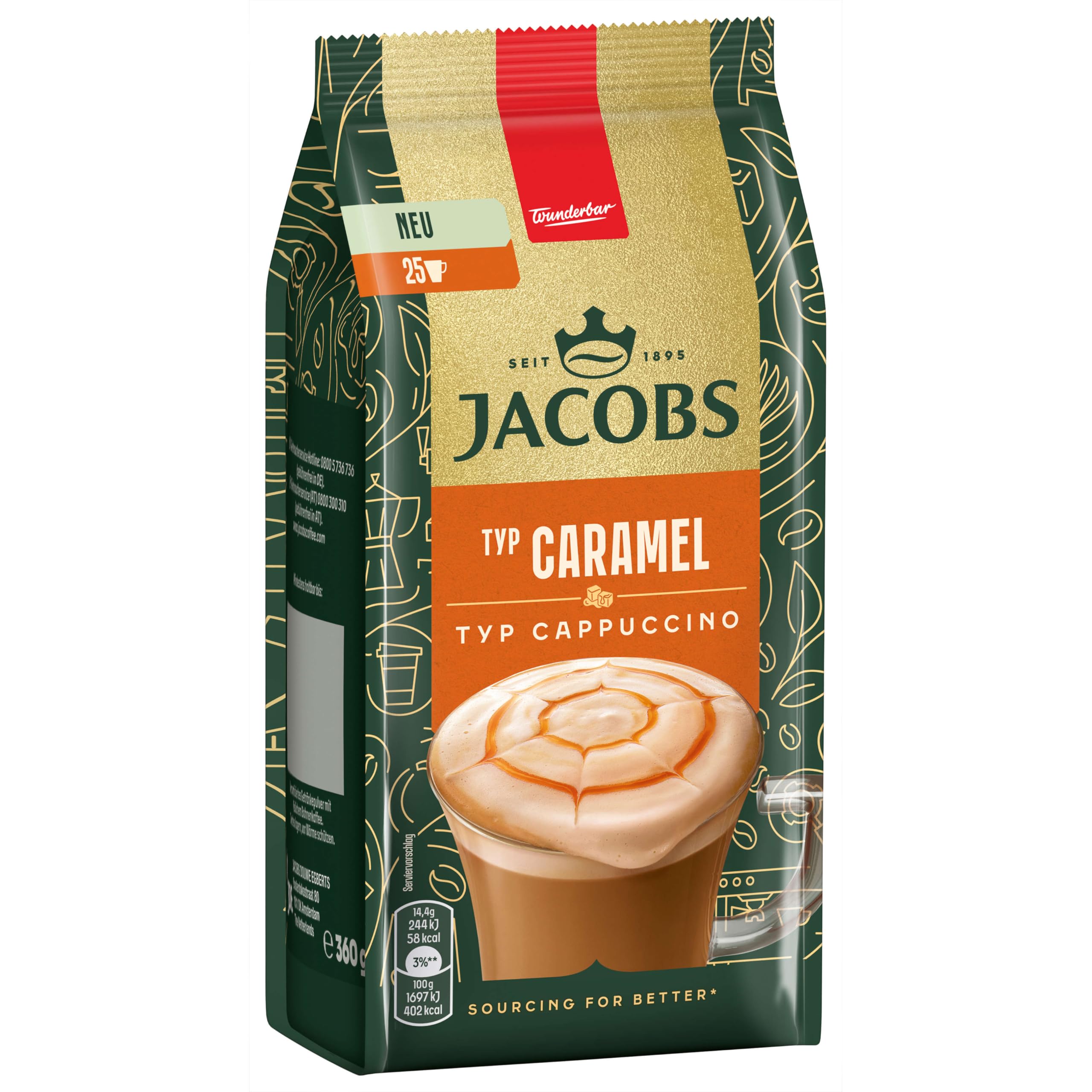 Jacobs Typ Caramel Cappuccino, 12er Pack (12 x 360 g)