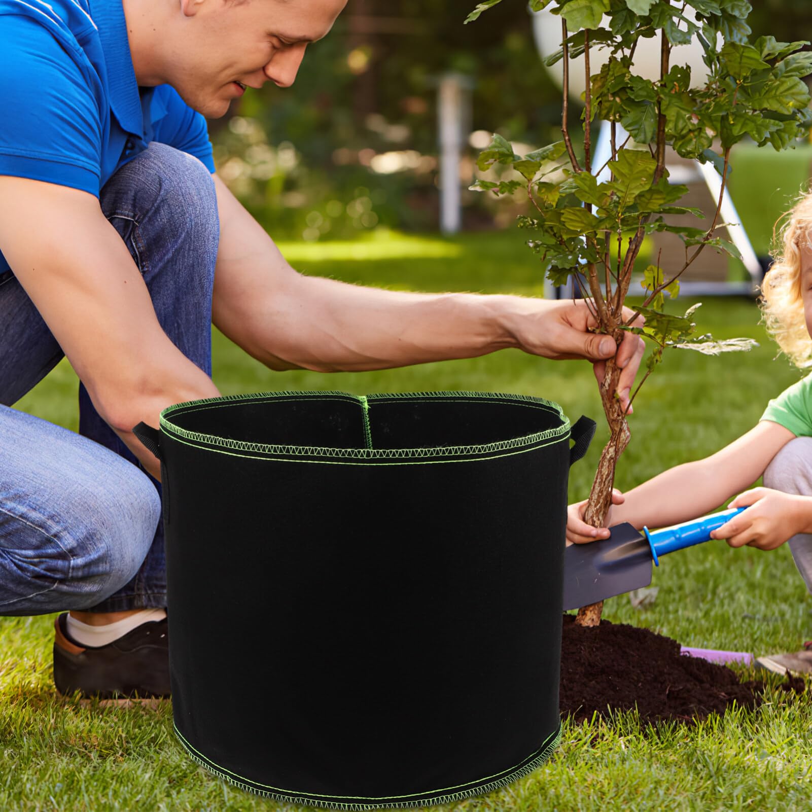 Happyyami 5pezzi Sacchetti Per Coltivazione Borse Giardinaggio Non Resistente e Traspirante Per Facile e