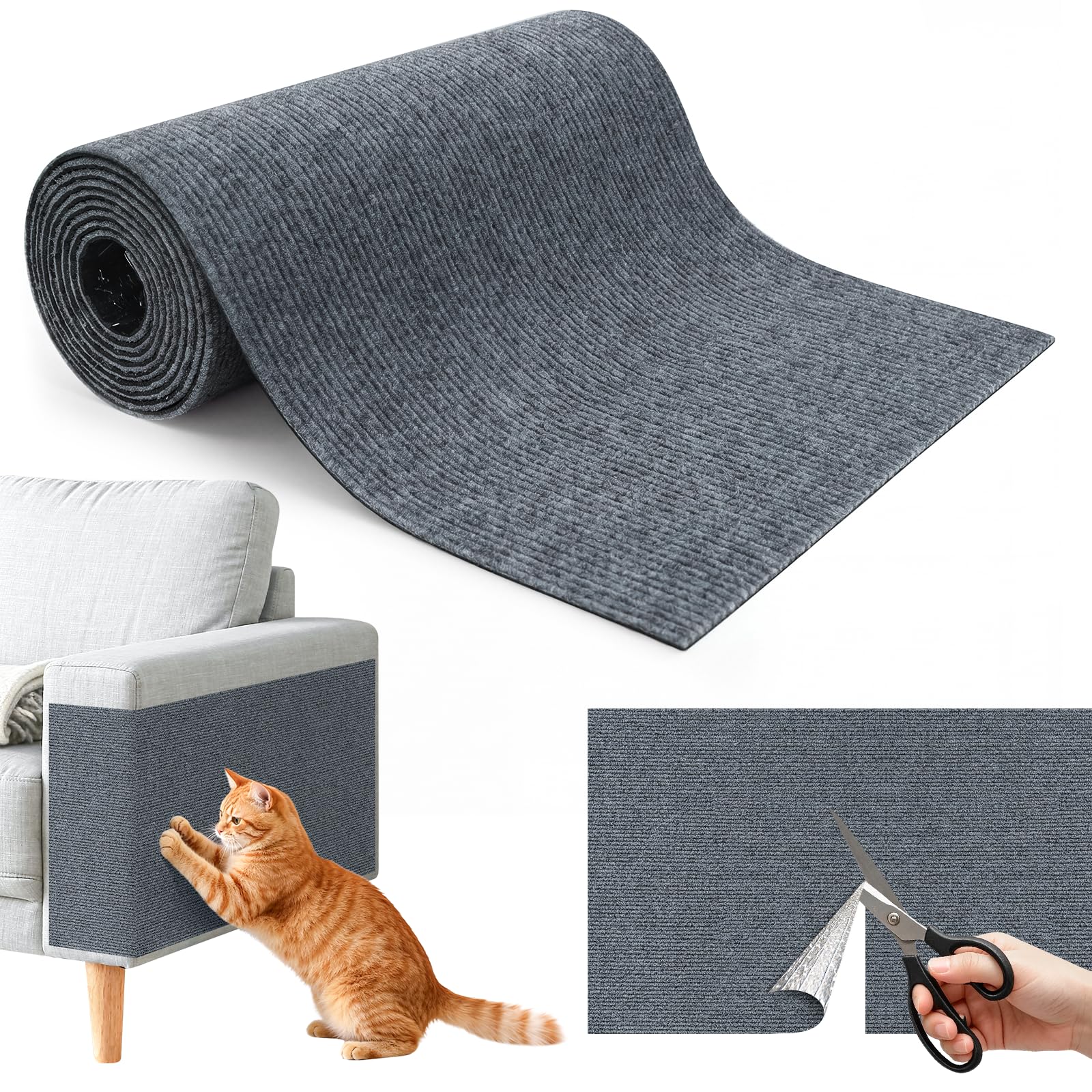 Protecteur de canapé pour chats gris clair : protégez facilement vos meubles en tissu
