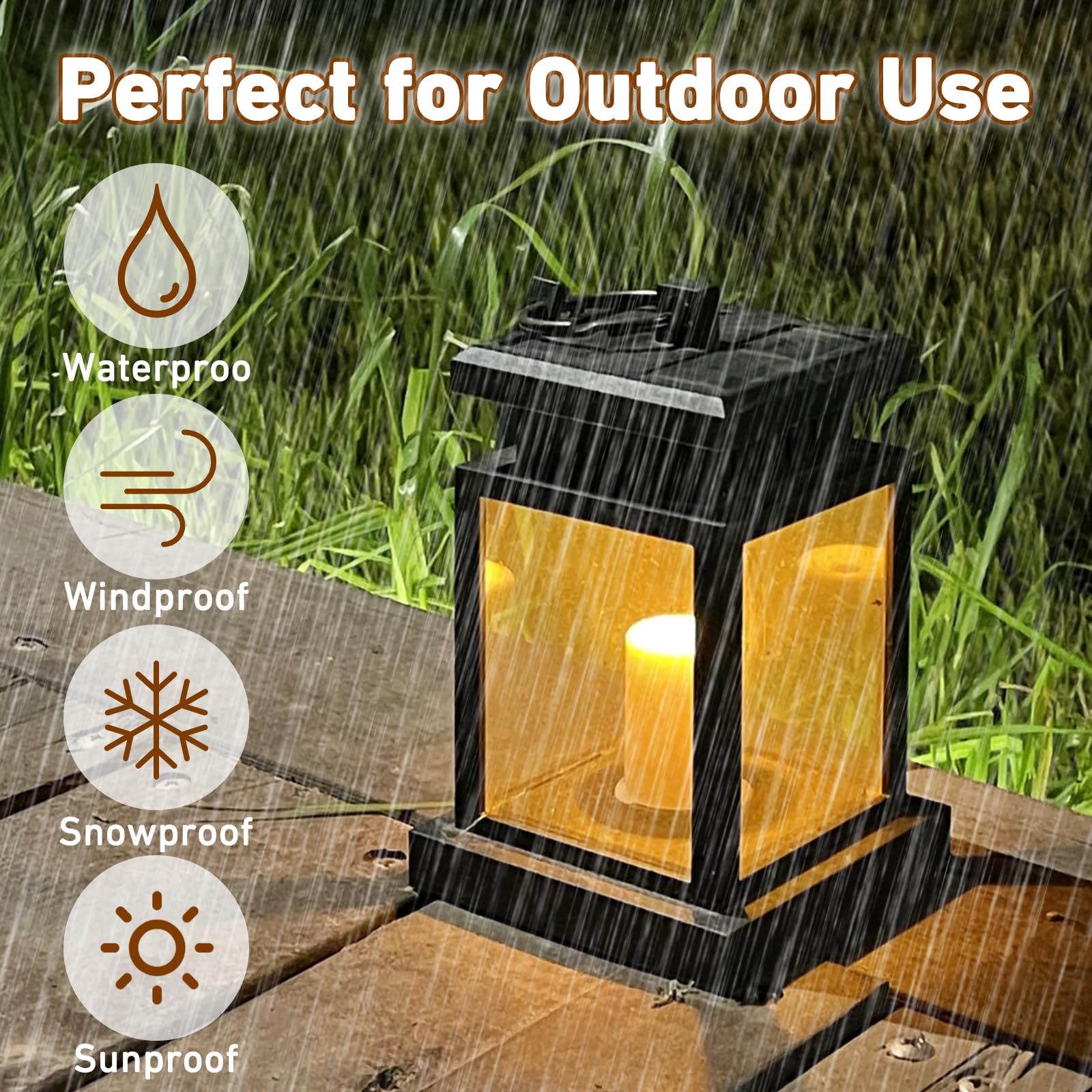 smtfcty Solar Lights Replacement Top,4PCS Diameter Solar Flame Light 3 inch Flame Bulb for Lantern Light Replacement Outdoor Hanging Lanterns DIY Table Lights Garden Patio Decoration - Image 4