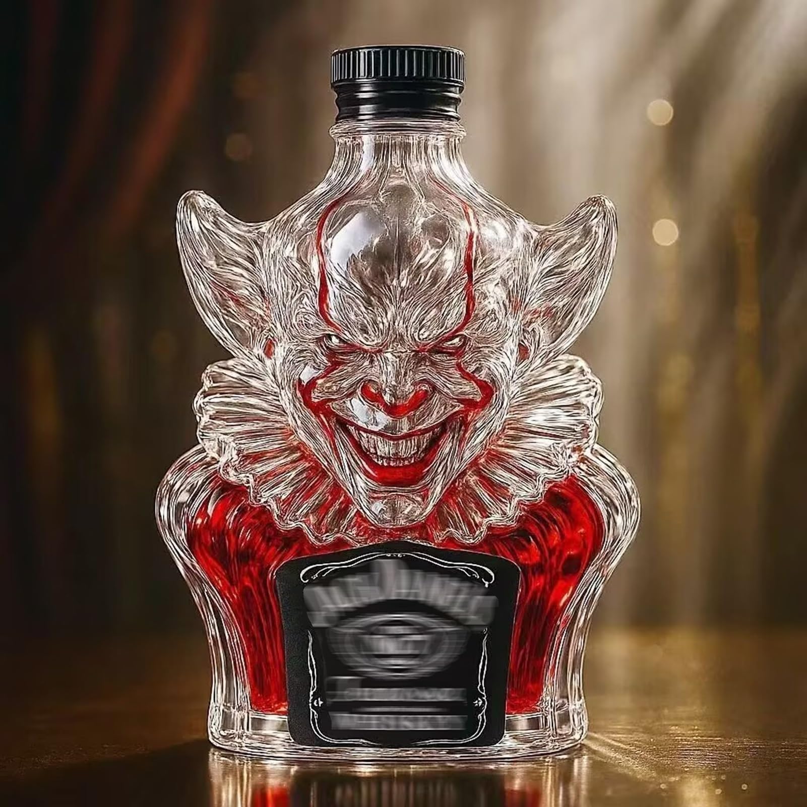 VHcgCGJ Animal-shaped decanter, 300ML Whiskey Decanter Wine Bottles Art Statue Figurine - Clown Liquor Decanters(F)