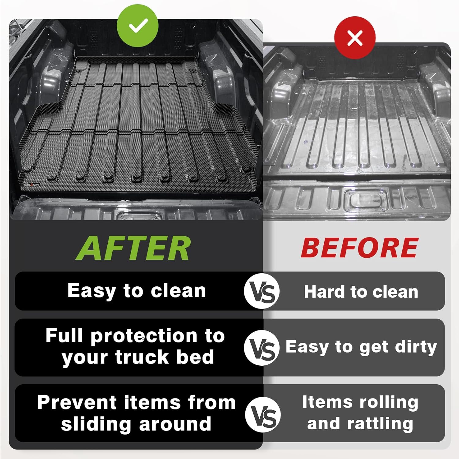 TripleAliners Truck Mat Compatible with 2020-2026 Jeep Gladiator JT 5FT Accessories, Truck Bed Mat Heavy Duty Custom Fit All Weather Protection TPE Pickup Liner - Image 7