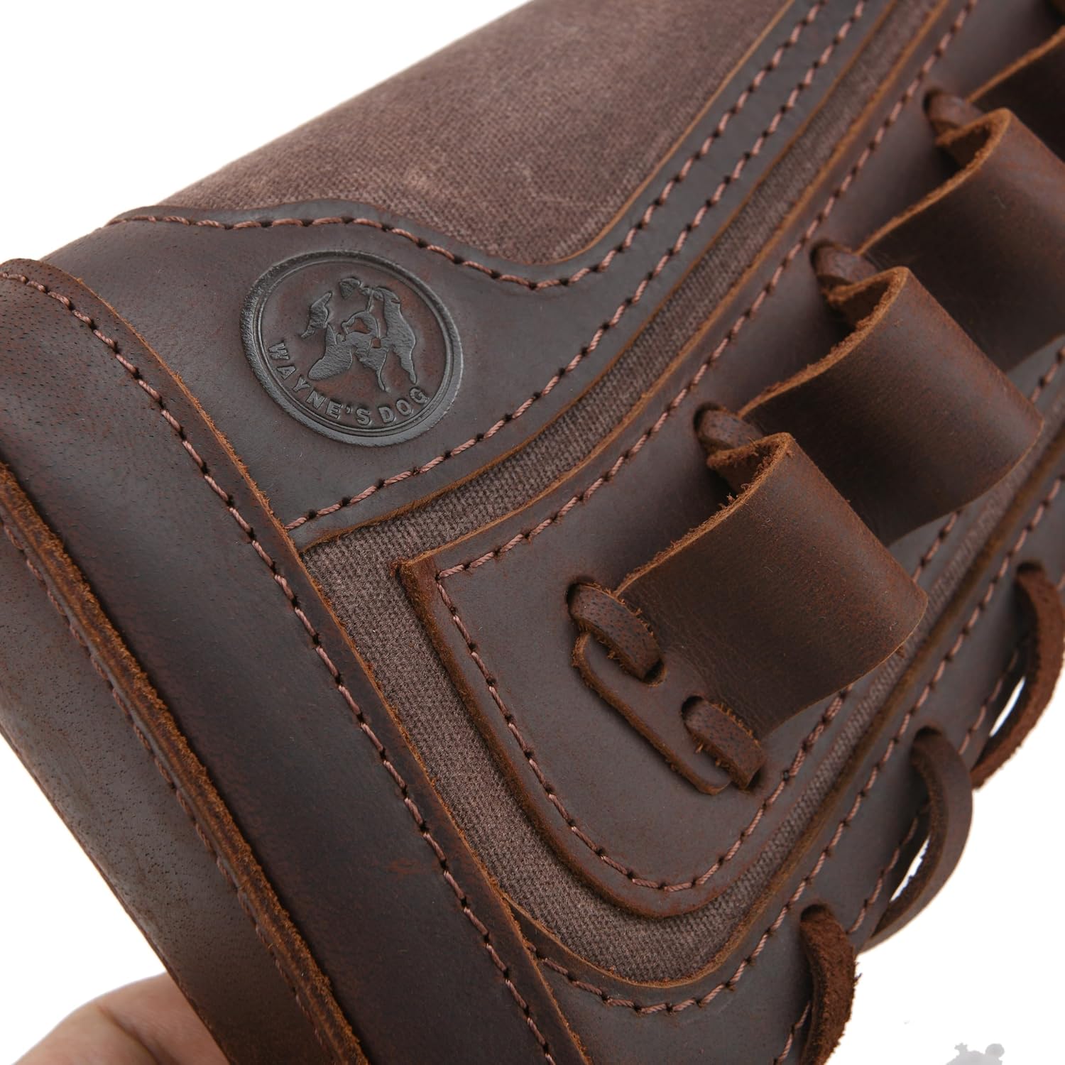WAYNES DOG Canvas Leather Recoil Pad with Shell Holder