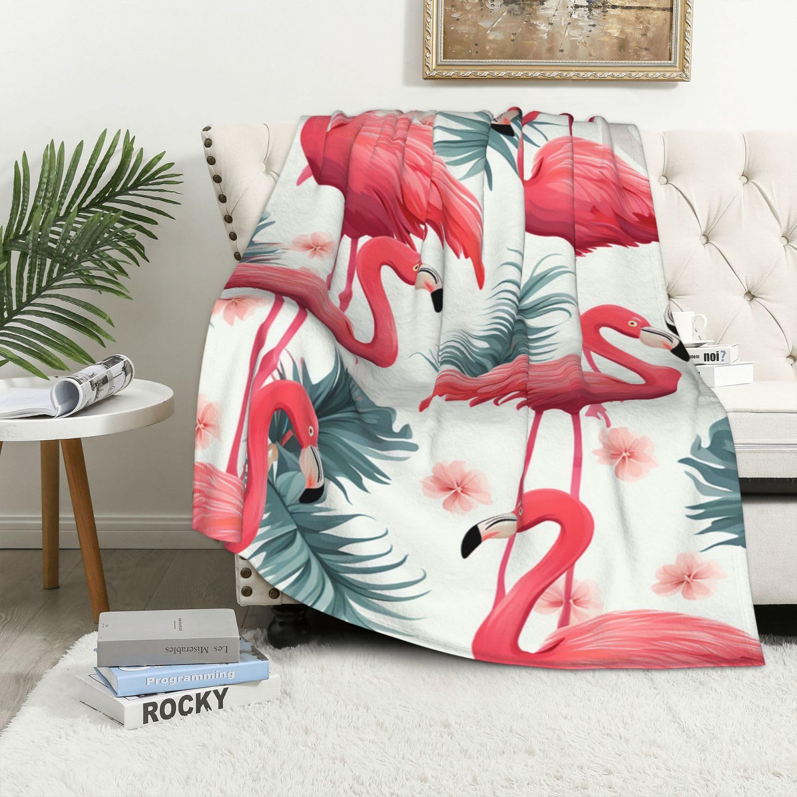 Couverture polaire en flanelle réversible aux finitions peluche haut de gamme