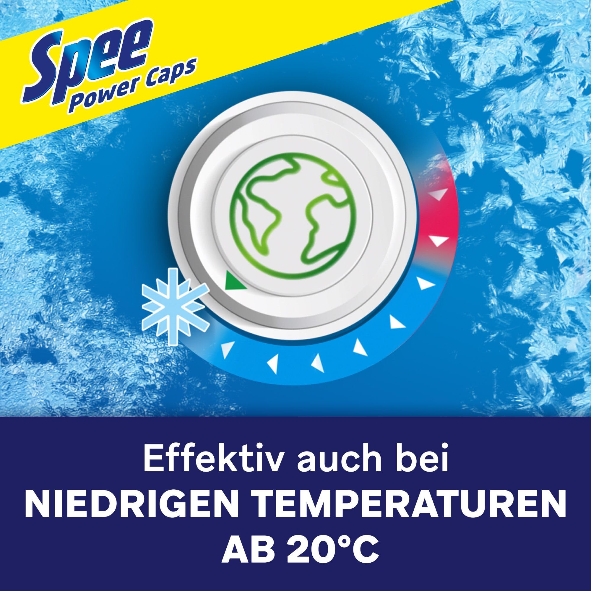 SPEE Power Caps 2x60 (120) WL Frische Kick 24H Deo-Frische Spar Pack, vordosiertes Vollwaschmittel & WC FRISCH Spa Momente Harmonie (1x 50g), langanhaltendes Dufterlebnis