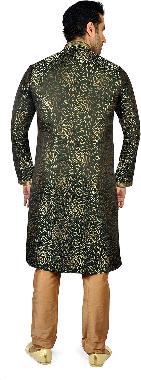 Mens Silk Kurta Pyjama Set - Image 4
