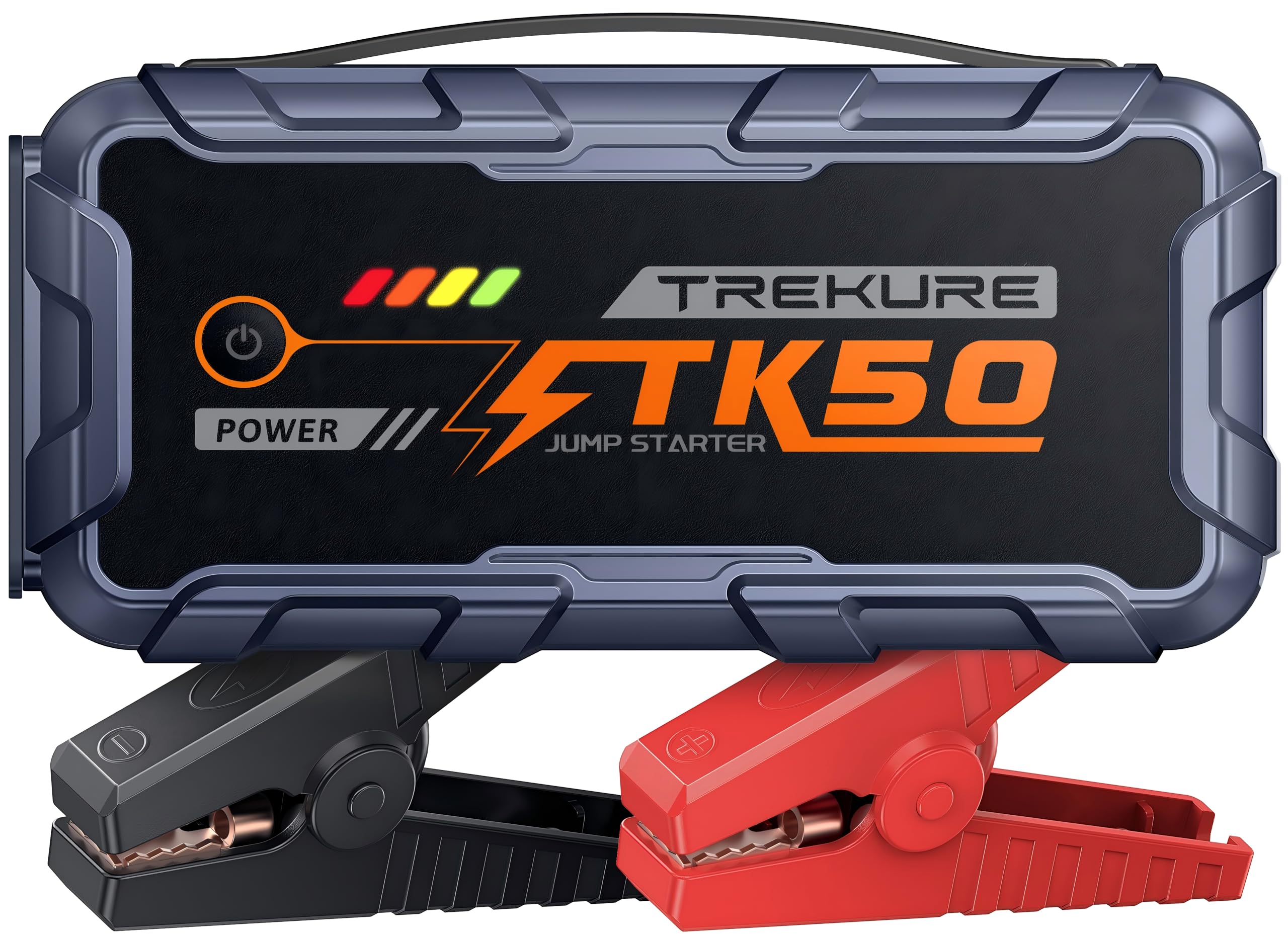 TREKURE 6000A Booster Pack 26800mAh Jump Starter for Car Battery All Gas/12L Diesel Portable Car Battery Power Pack Safe Jumper Cables with Fast Charge & LED Light