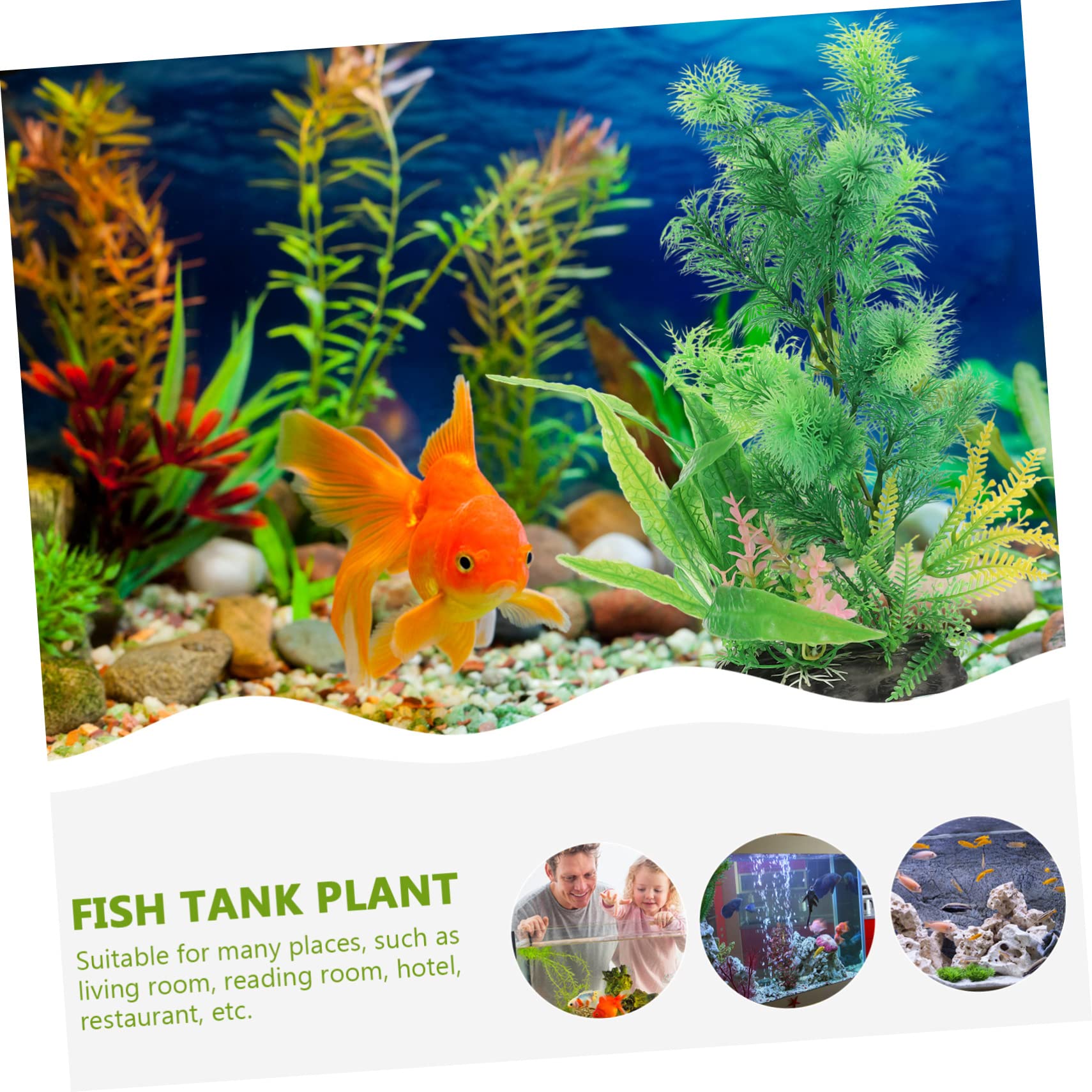 BESPORTBLE 10stücke Dekorative Künstliche Pflanzen Für Aquarien Und Pflegeleichte Wasserpflanzen Für Fischbecken Zubehör Für Ansprechende Unterwasserlandschaft