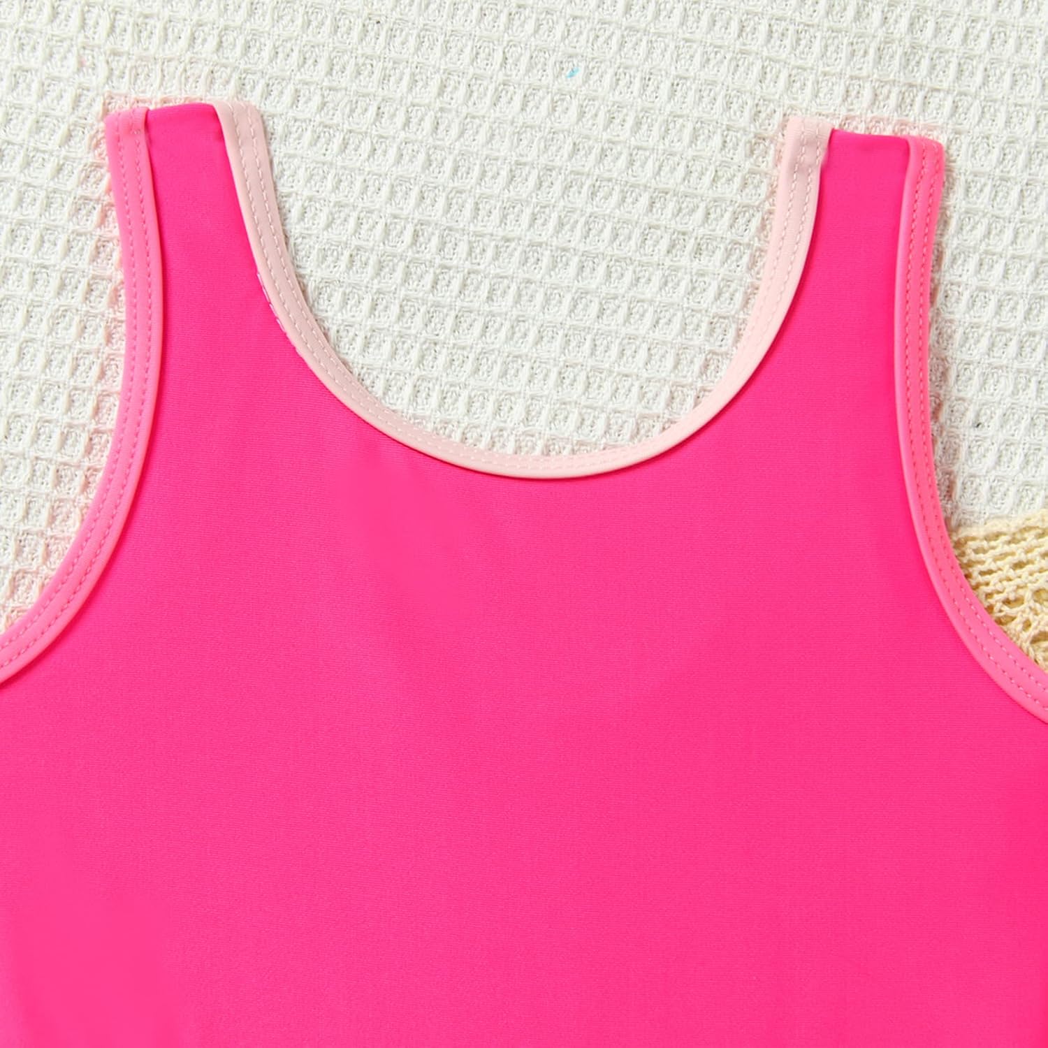 Toddler Girl Swimsuit Candy Color One-Piece Swimwear Girls Color Block Bathing Suit Summer Bikini Set 1-6 Years