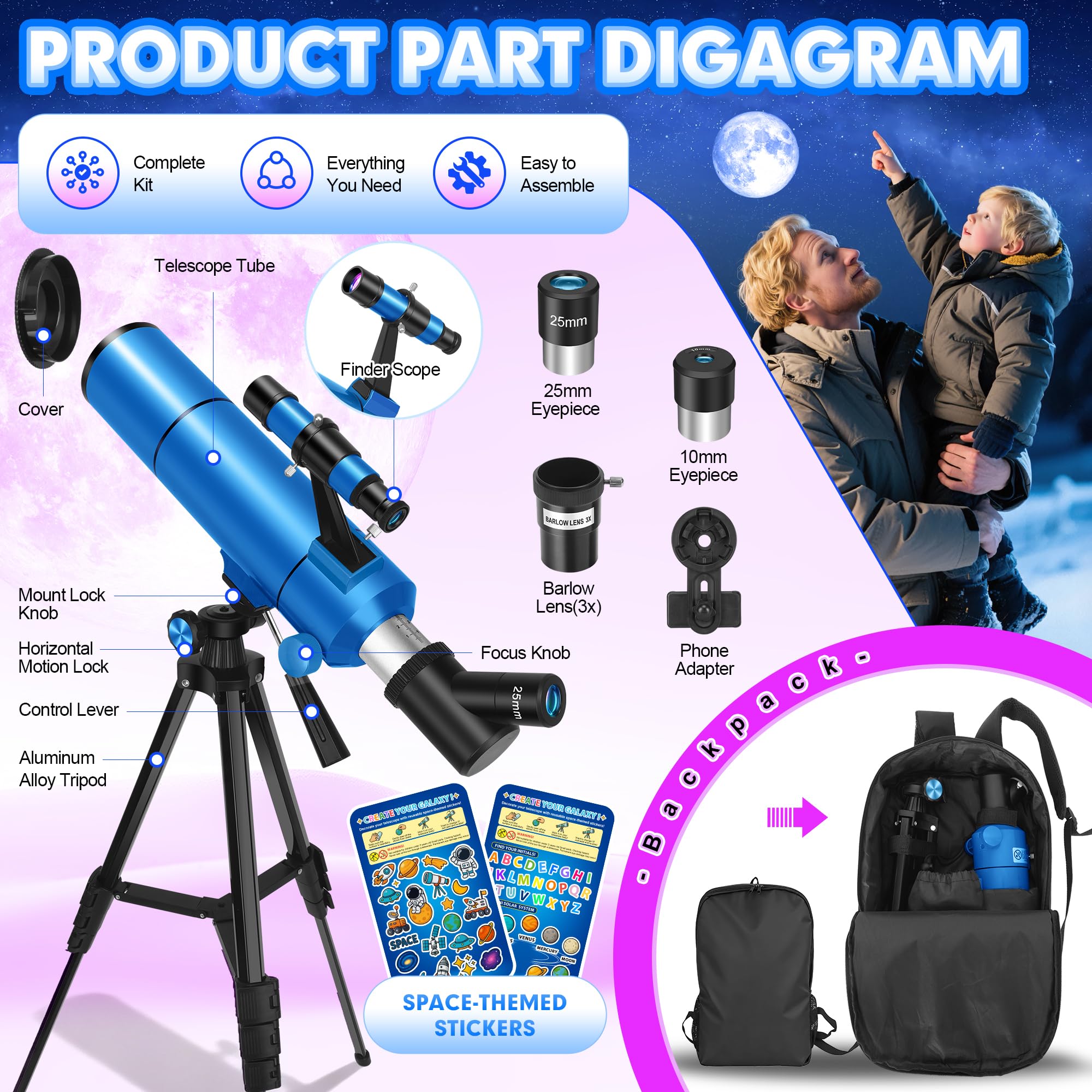 HUGERSTAR Telescope - Explore the Stars! -6