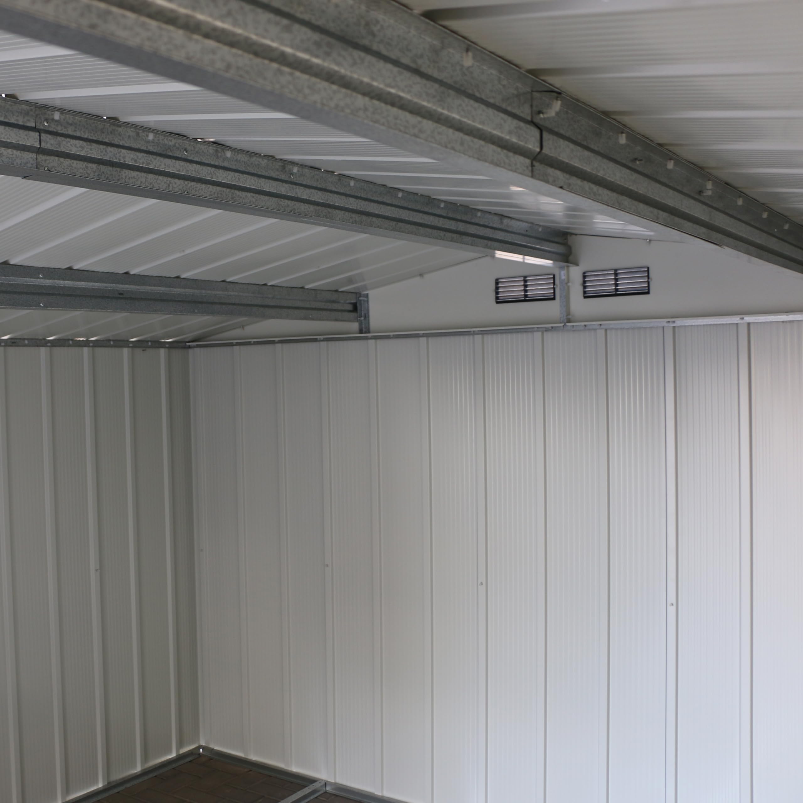 Duramax ECO 10 x 8 (7,28 m²) metalowa szopa na narzędzia, ocynkowana ogniowo metalowa szopa na narzędzia, wzmocniona konstrukcja dachowa, bezobsługowa i odporna na warunki atmosferyczne, metalowa