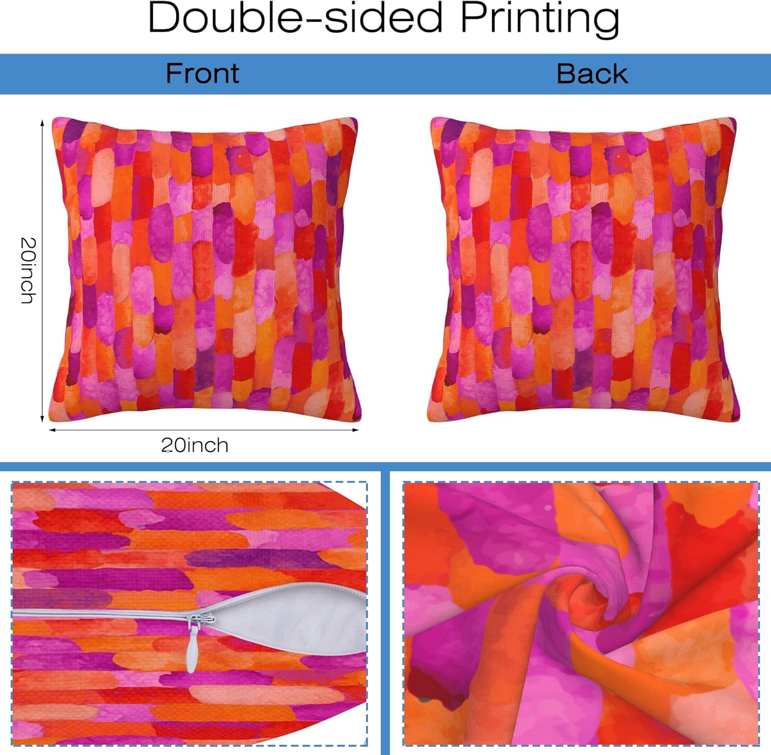 Throw Pillow Covers Vintage Flowers Pillow Covers 20x20 Inch Set of 2 Throw Pillows Decorative Pillow Cases Cushion Covers for Bedroom Livingroom Sofa Farm House - Image 2