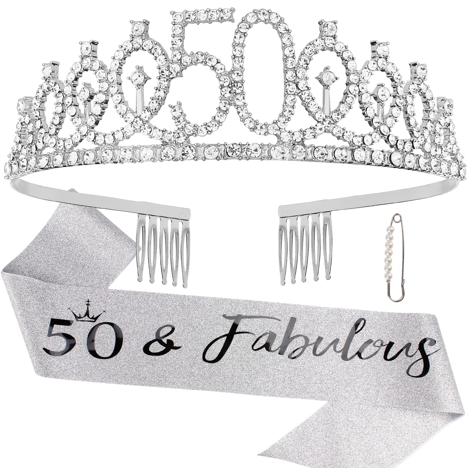 Photo 1 of "50 & Fabulous" Birthday Tiara and Sash Kit