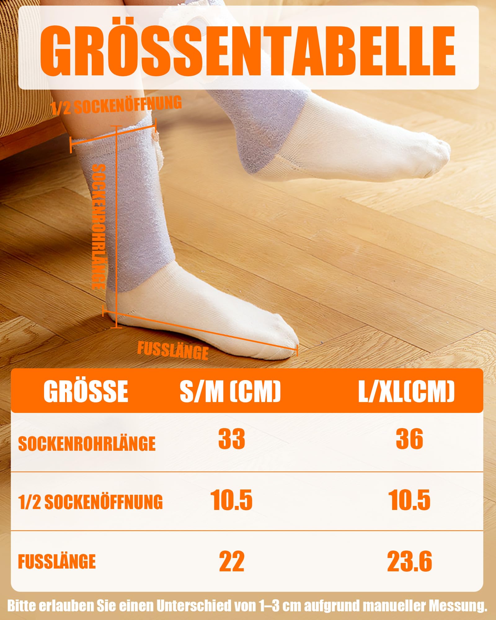 Beheizbare Socken Damen – Niedliche Elektrische Beheizte Socken mit Verbesserter Heiztechnologie und 4000mAh Akku, 3 Heizstufen für Zuhause, Entspannung & Alltag (Nicht für Skisport)