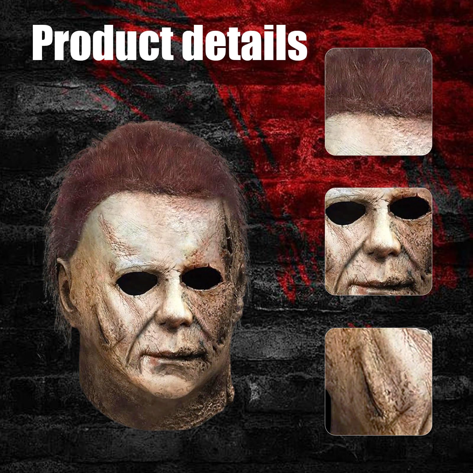 Maryparty Michael Myers Mask for Adults Halloween Michael Myers Face Scary Mask for Halloween Kills Scary Cosplay (Style-1) - Image 3