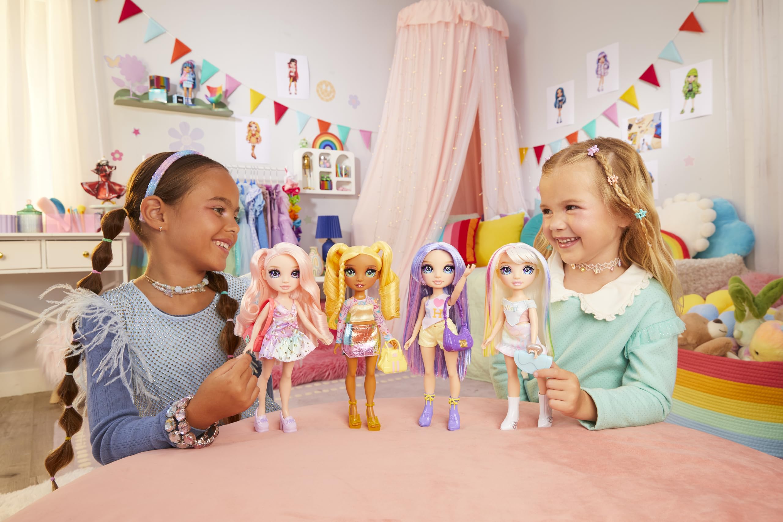 Rainbow High My Fashion Style Doll – Violet, 28 cm Fioletowa Modna Lalka z Wyrazistą Stylizacją i Modną Torebką. Do Zabawy, Pozowania i Kolekcjonowania. Dla Dzieci w Wieku od 4 do 12+ Lat