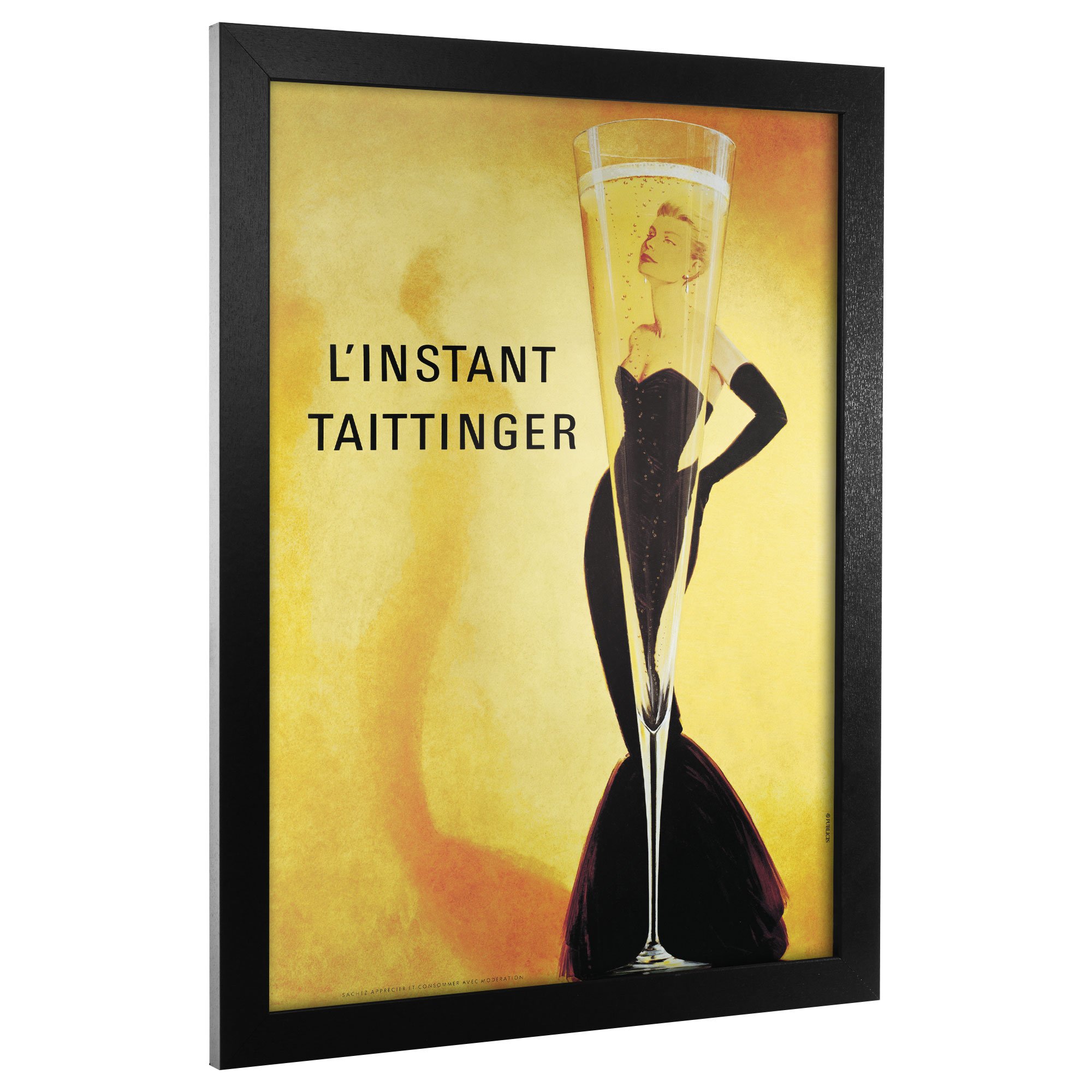 Trademark Fine Art L 'Instant Taittinger Framed Canvas Art, 18 by 24-Inch