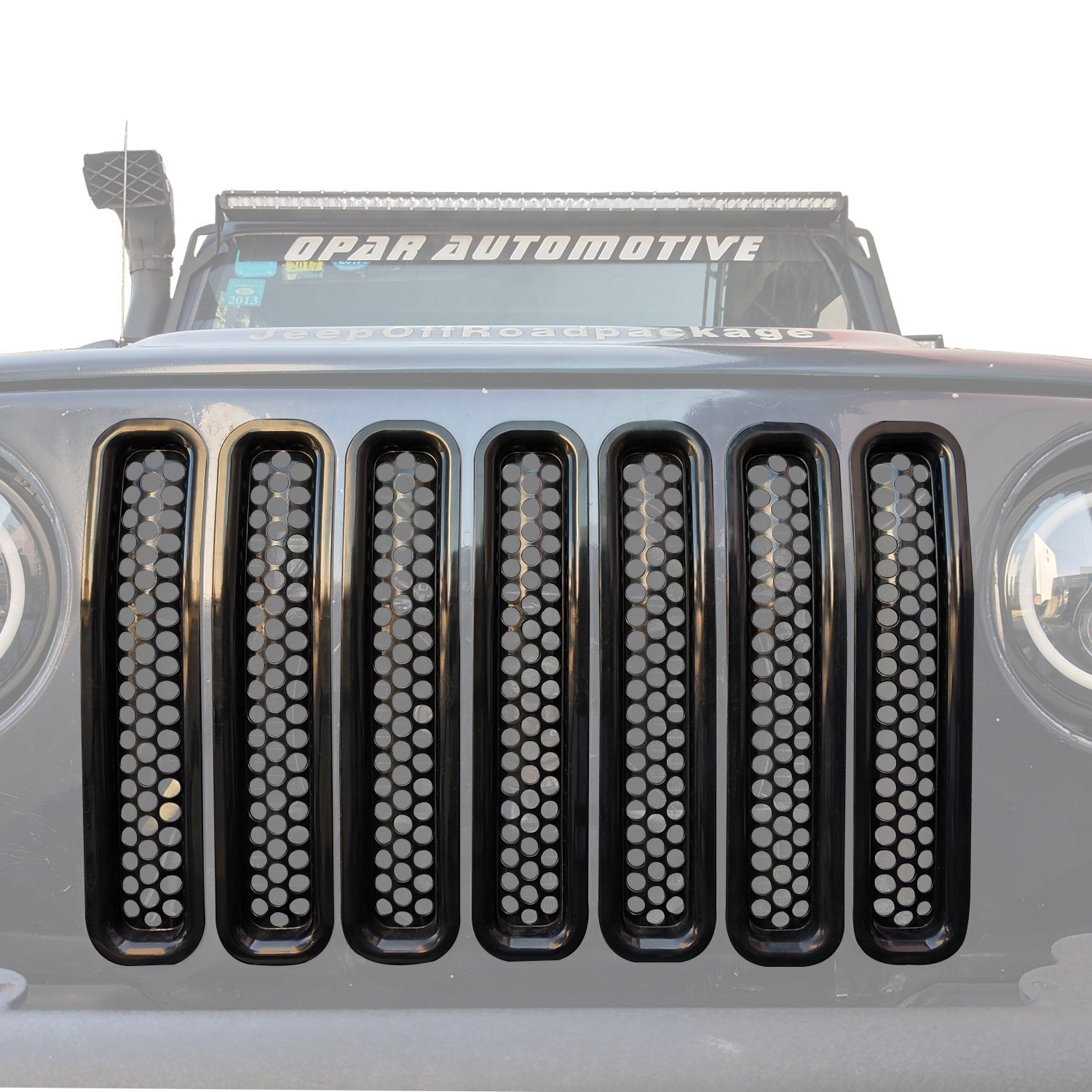 Jeep ジープ ラングラー フロント グリル カバー 18y- ジープ ラングラー JL | フロントグリルカバー ブラック