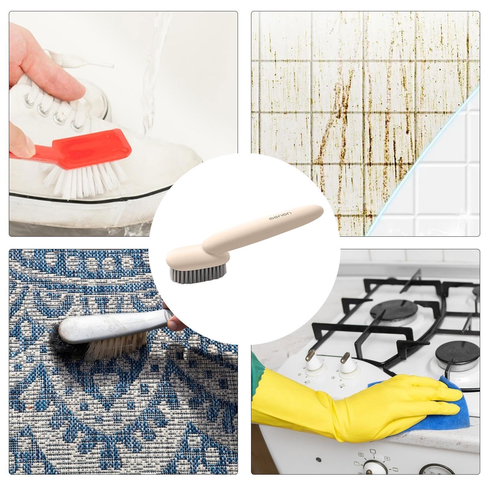 Brosse Nettoyage Chaussures Multifonction - Longue Poignée, Tête Douce, Design Compact - Pour Bottes, Baskets, Entretien Maison Et Voyage