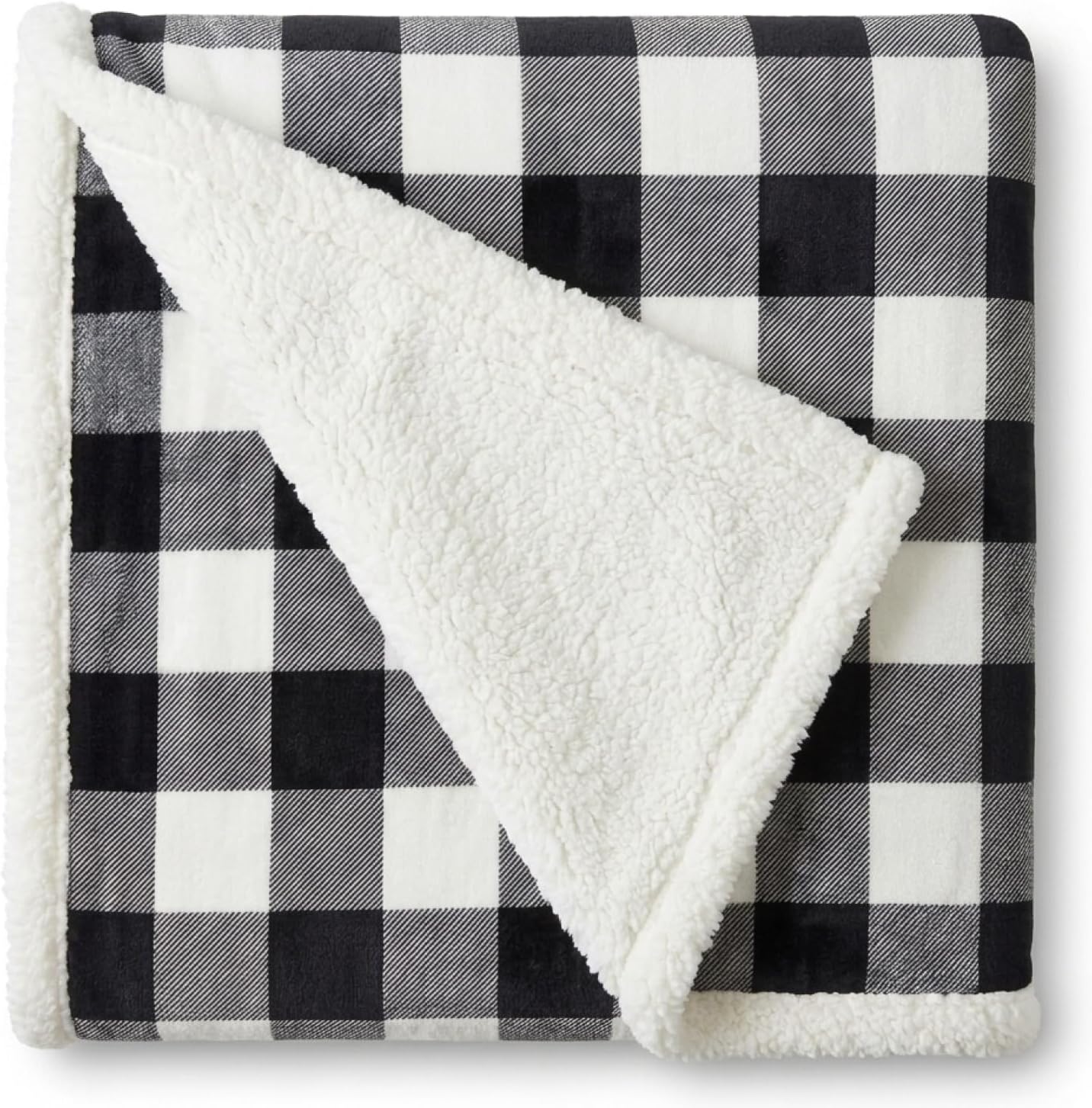 Eddie Bauer - Sherpa Reverse Throw Blanket for Bed or Couch, 50 x 60