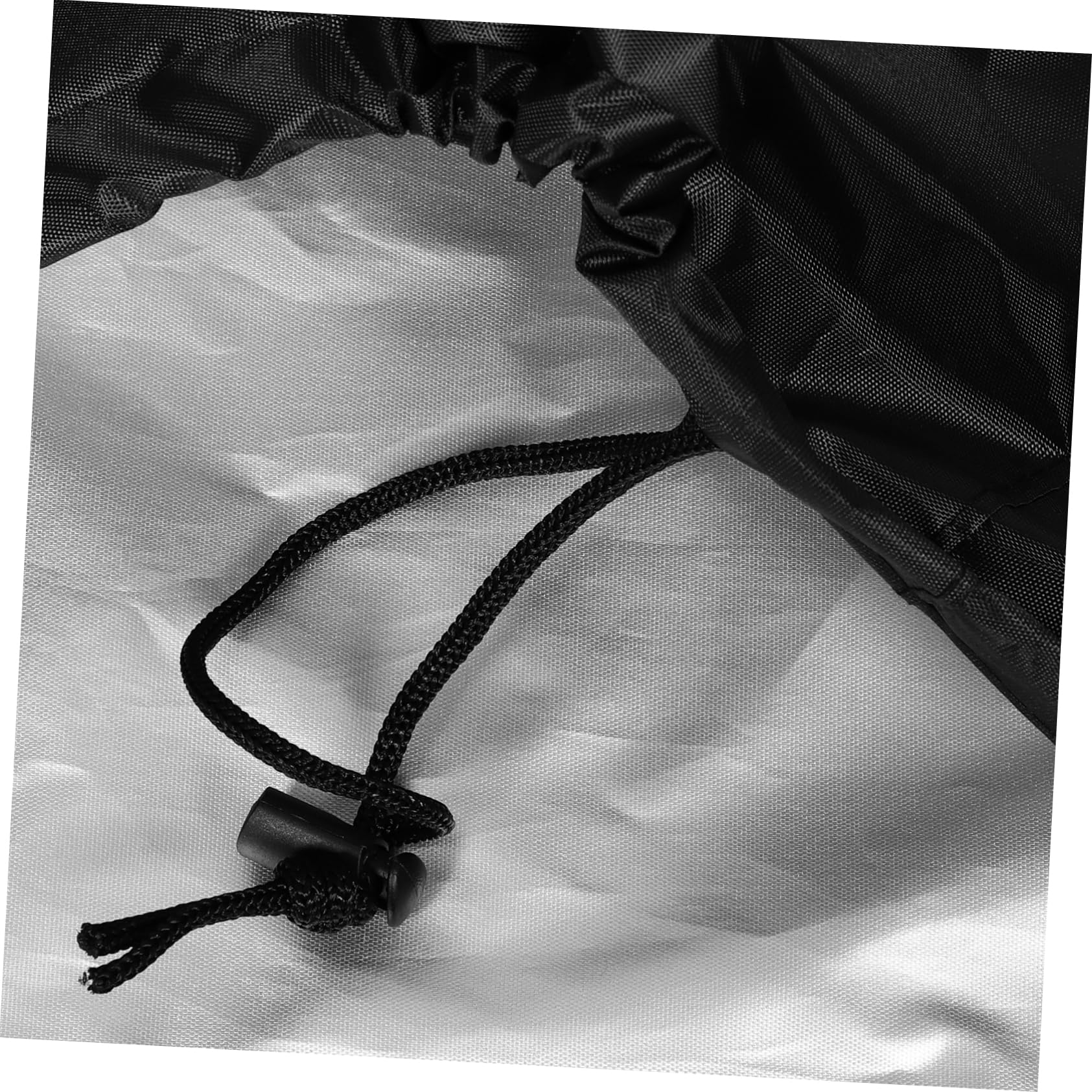 KOMBIUDA Funda para Parrilla Exterior Resistente al Viento y Plegable, Cubierta Portátil de Poliéster Negro para Barbacoa en Jardín y Cocina al Aire Libre