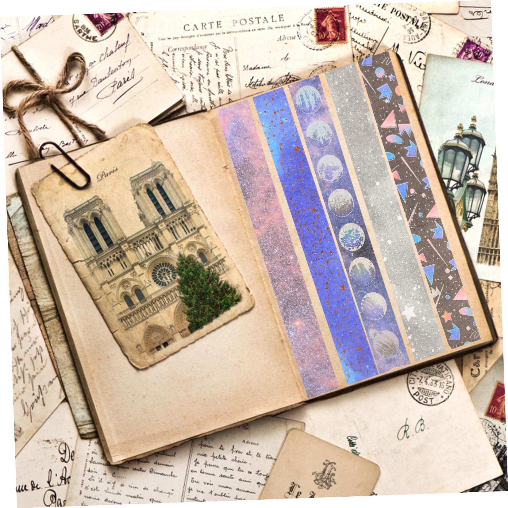 STOBOK 3 Sets Einzigartige Geschenkaufkleber Washi Tapes Für Scrapbooking Dekoratives Und Basteln 19 Rollen * 3