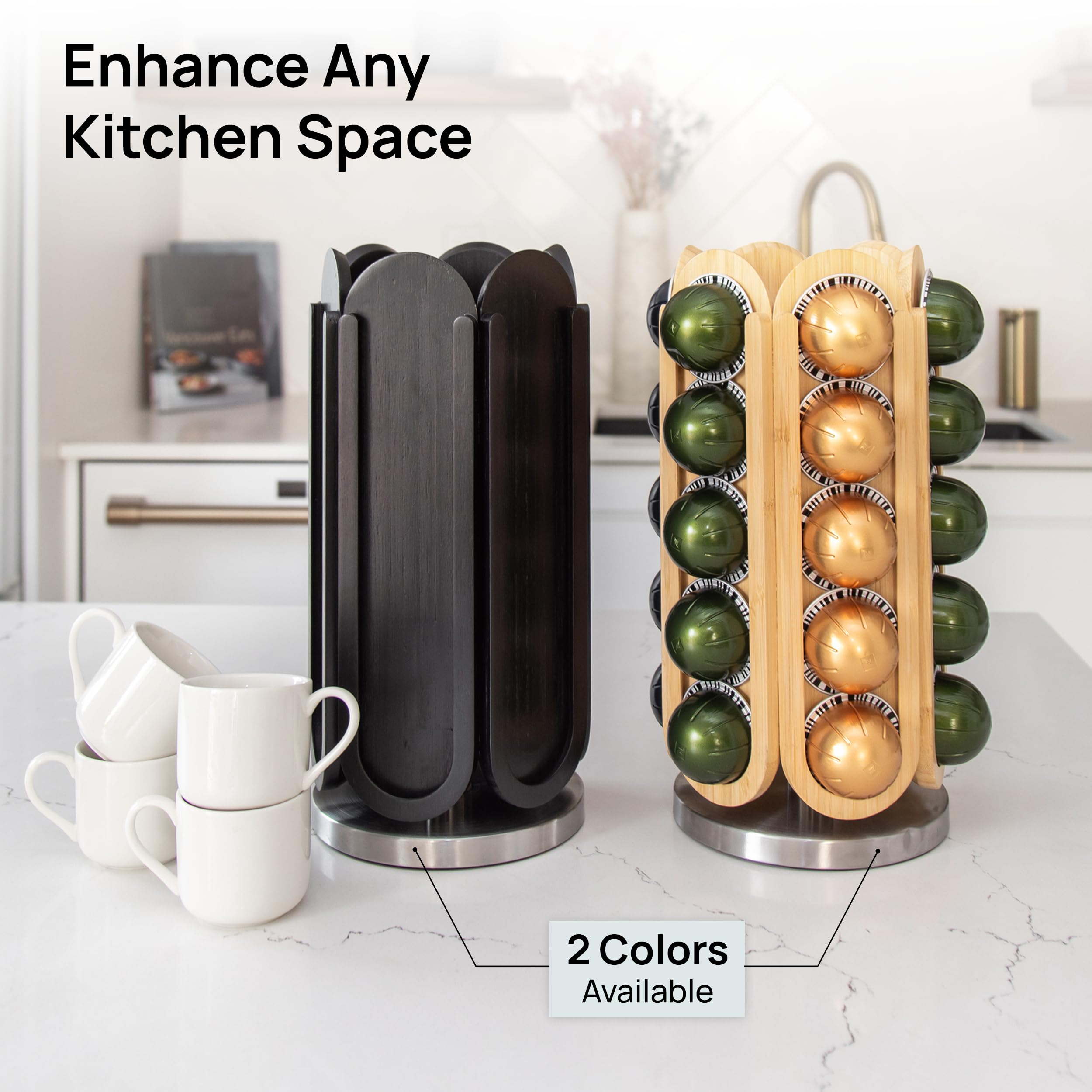 Amazon.com: Ibyx 30-Capsule Nespresso Pod Holder – 360° Rotating