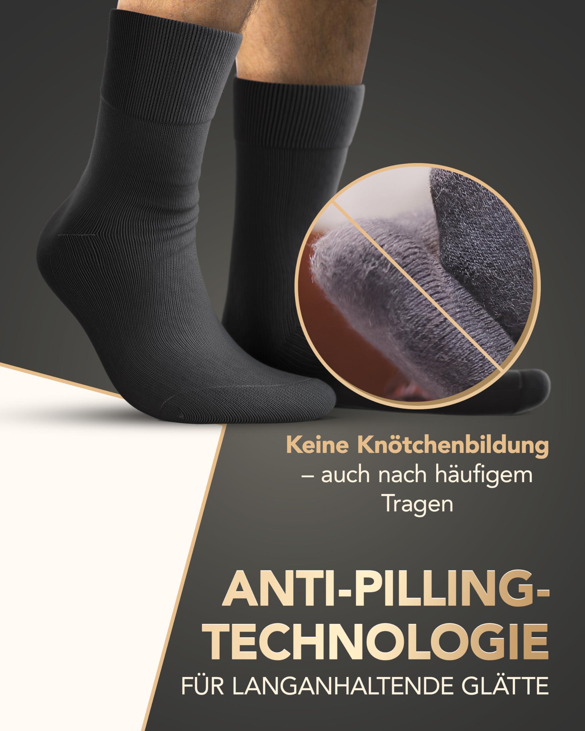 L&R Business Socken Herren & Damen – Anti-Pilling, 200-Nadel, Nahtlos