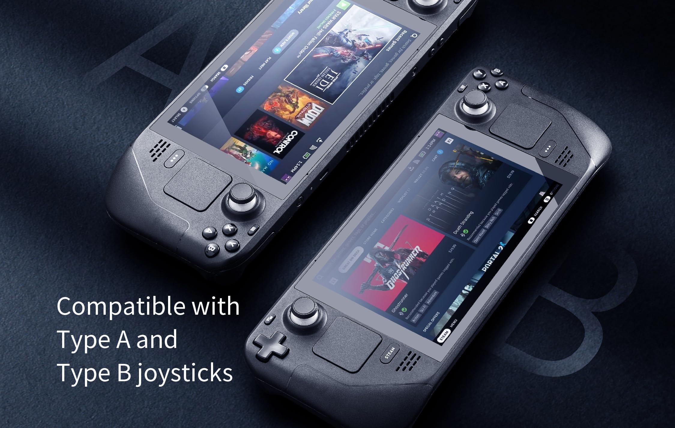 GuliKit Manette De Jeu Analogique Pour éCran Steam Deck LCD(Type A Et B), Remplacement De Manette éLectromagnéTique Sans DéRive à Effet Hall, Sans Soudure(Ne Convient Pas Aux OLED)