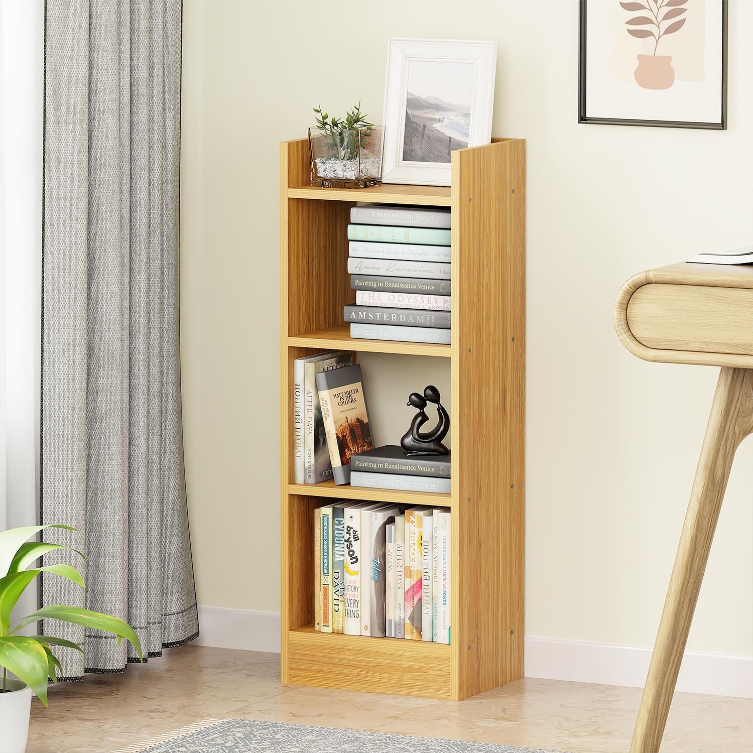 FORKTAIL 3 Layer Engineered Wood Multipurpose Rack Bookshelf