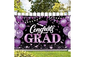 KatchOn Purple Graduation Banner Class of 2023