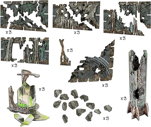 Miniatura 5 de Battle Systems - Terreno de ciencia ficción modular para juegos 3D de mesa - Perfecto para miniaturas y figuras de 1.102 in - No requiere pintura -