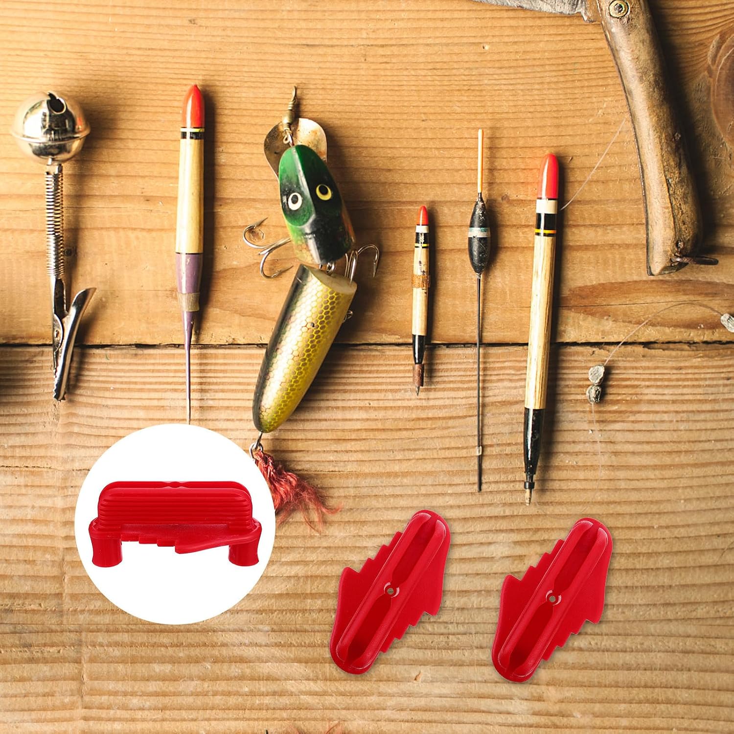 2pcs Red Abs Center Scriber for Woodworking Tool Accurate Line Marking | Offset Layout Gauge, Fits Standard Multifunction Use, Plate Grooving and Assembly Work, High Reliability Design